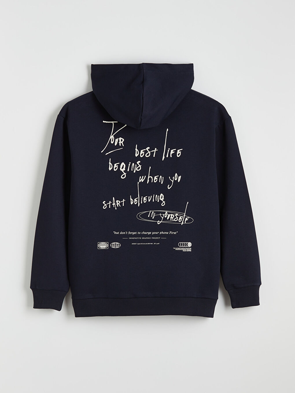 Printed Men's Thick Hoodie-5