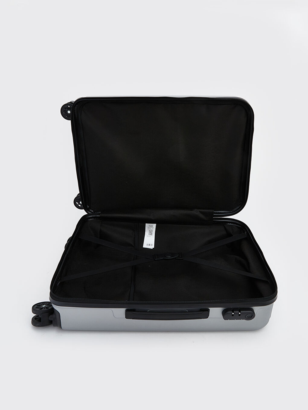 Gri Kilit Detaylı Büyük Boy Valiz-2