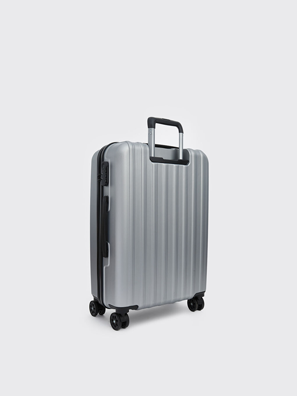 Gri Kilit Detaylı Küçük Boy Valiz-1