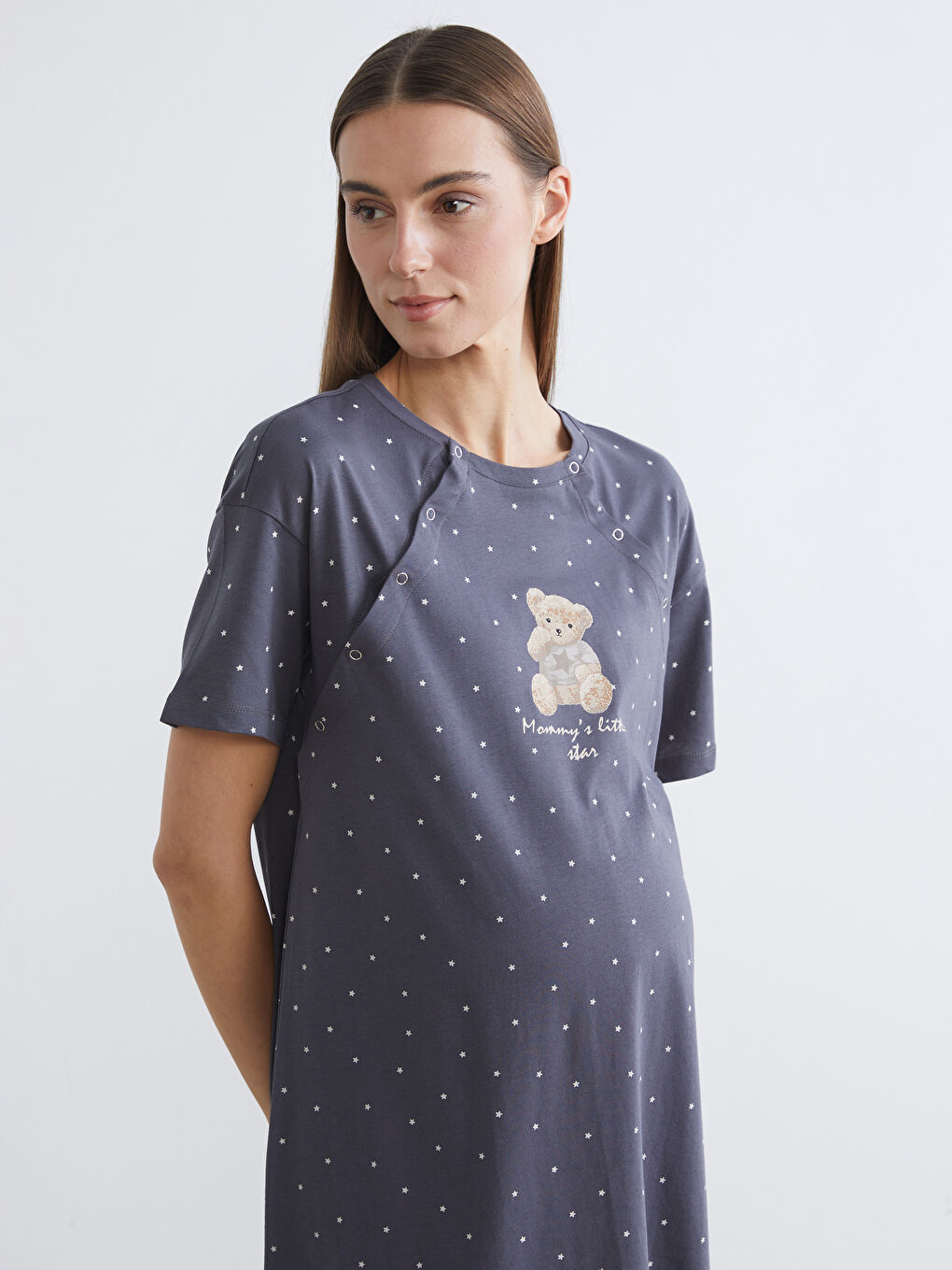 Cămașă de noapte GRI Femeie-1