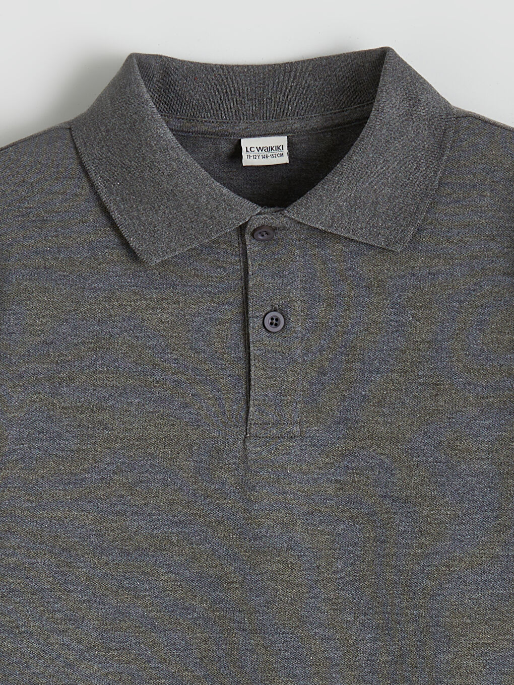 Antrasit Polo Yaka Basic Erkek Çocuk Tişört-1