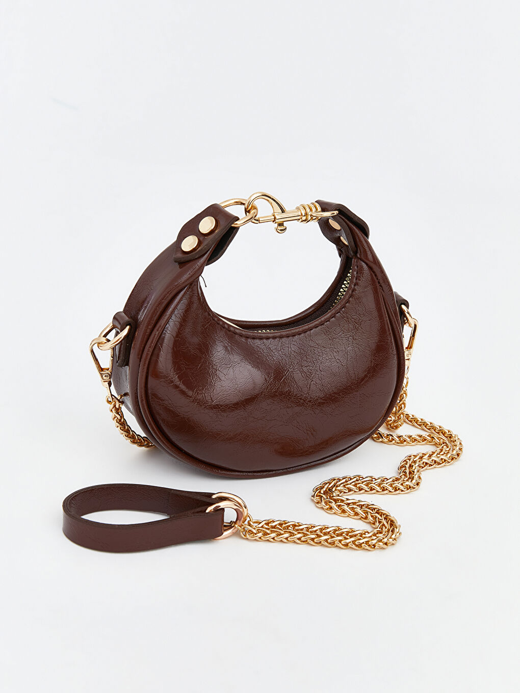 Kahverengi Zincir Askılı Kadın Omuz Çantası-1