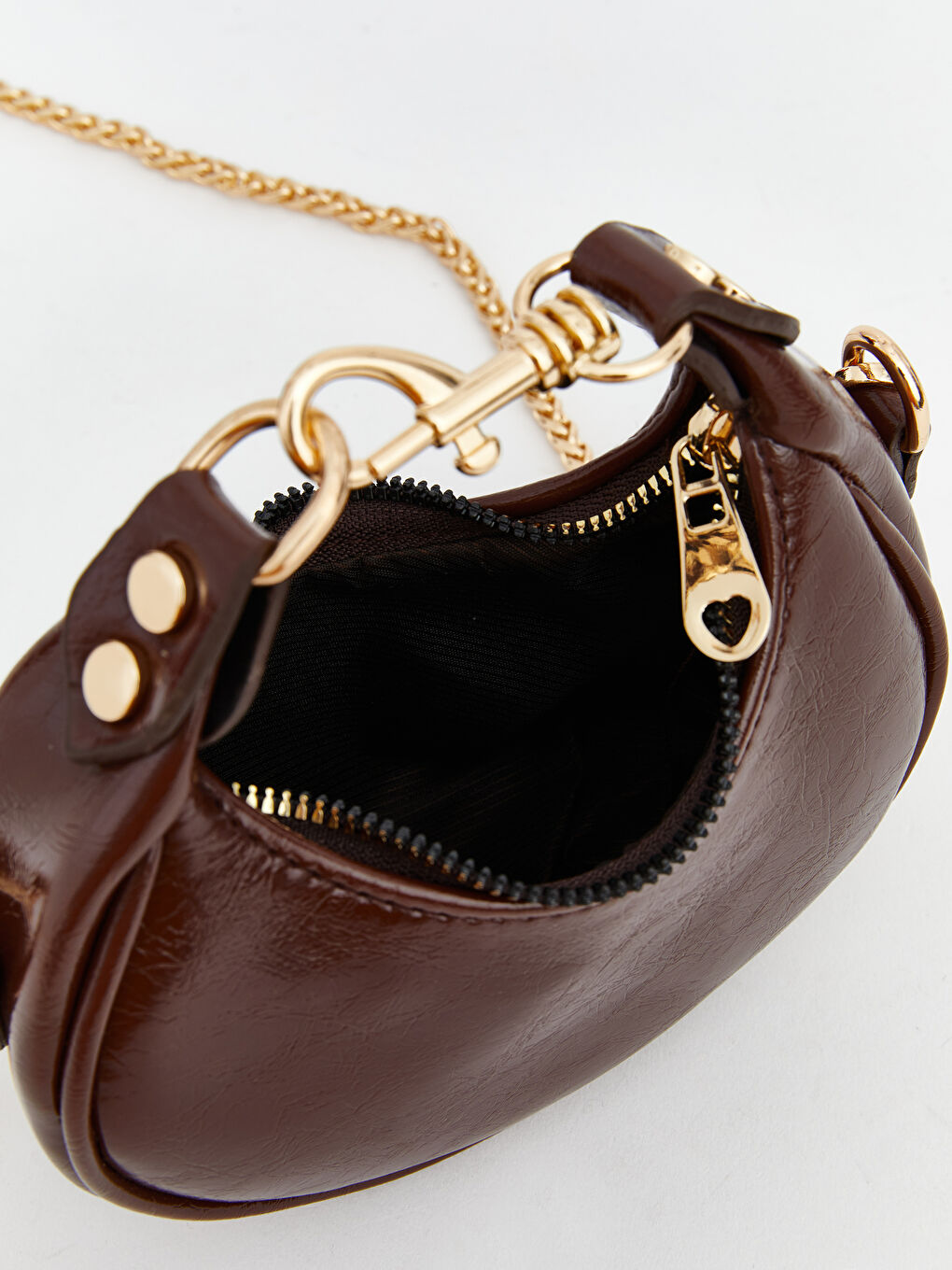 Kahverengi Zincir Askılı Kadın Omuz Çantası-3