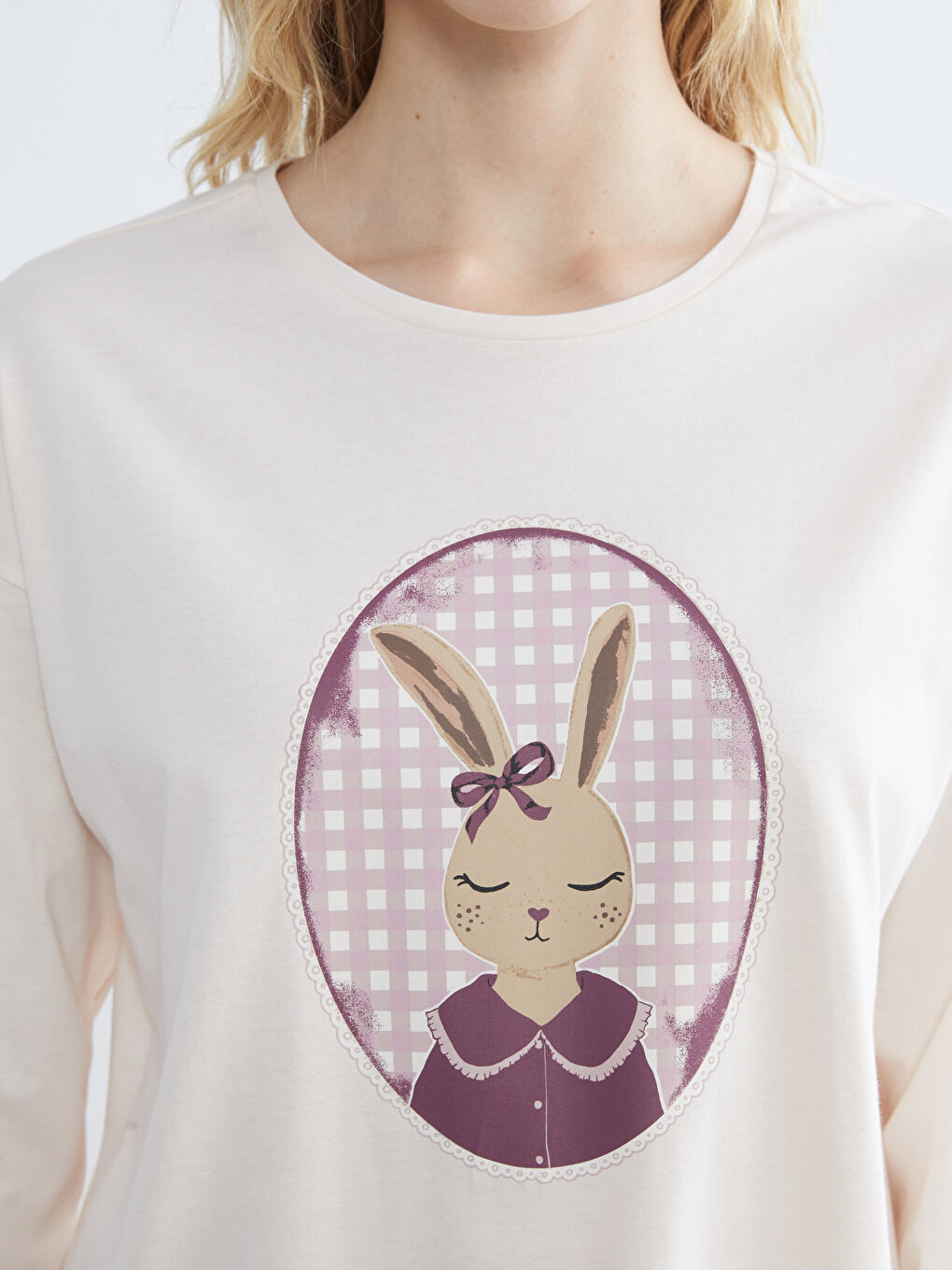 Crew Neck Printed Women's Pyjama Set-2