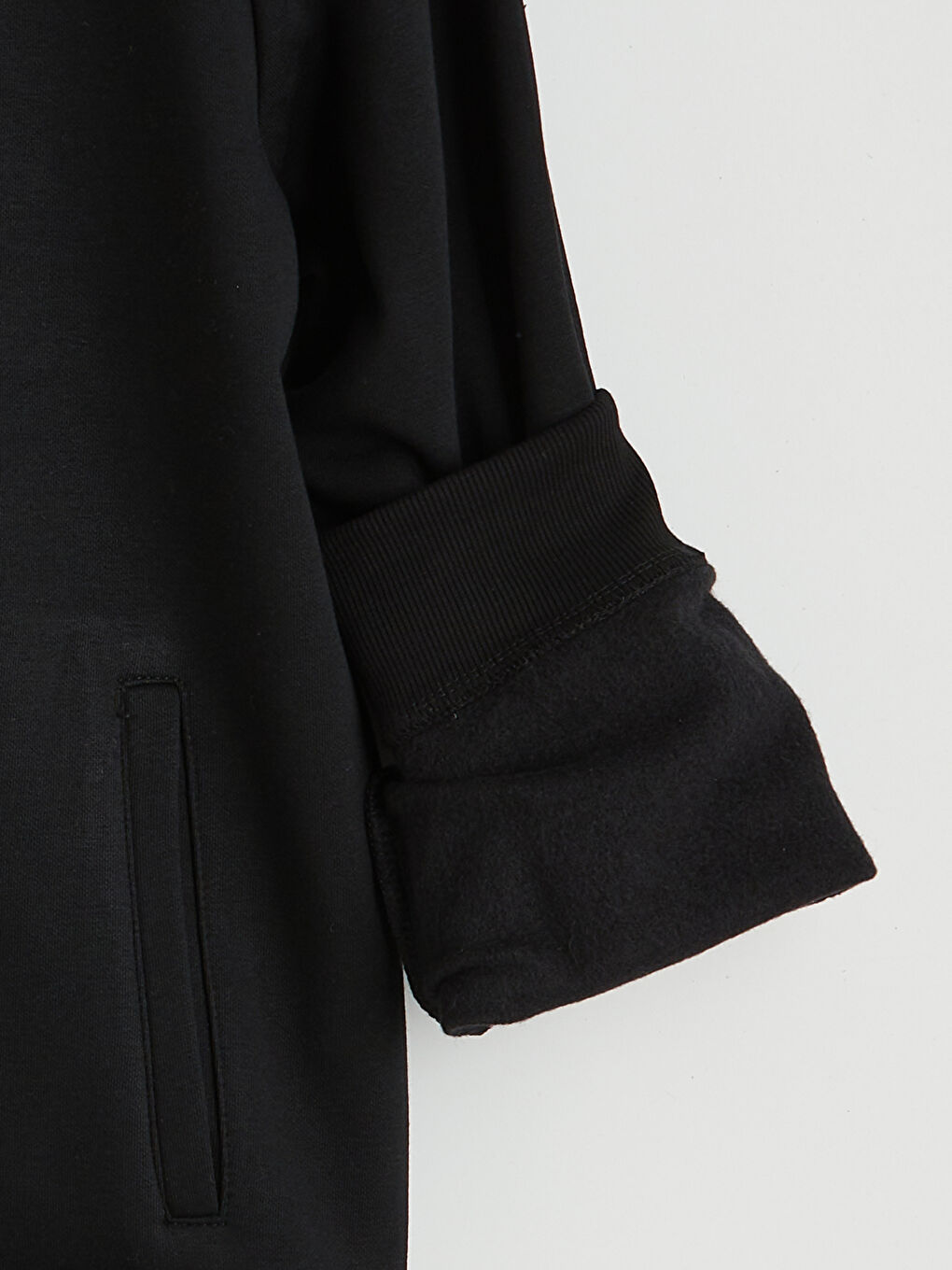 Man BLACK Zip-Up Sweatshirt-1