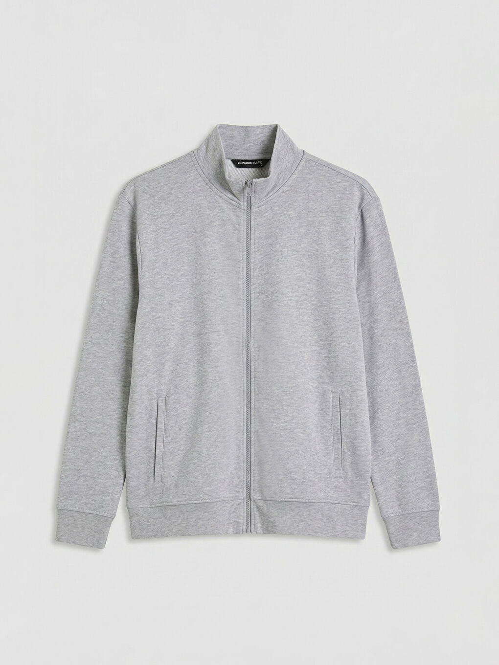 Man GREY Zip-Up Sweatshirt-4