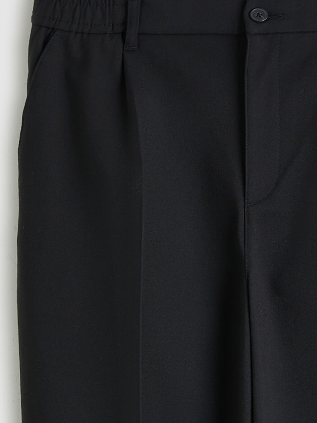 Siyah Rahat Kalıp Erkek Pantolon-5