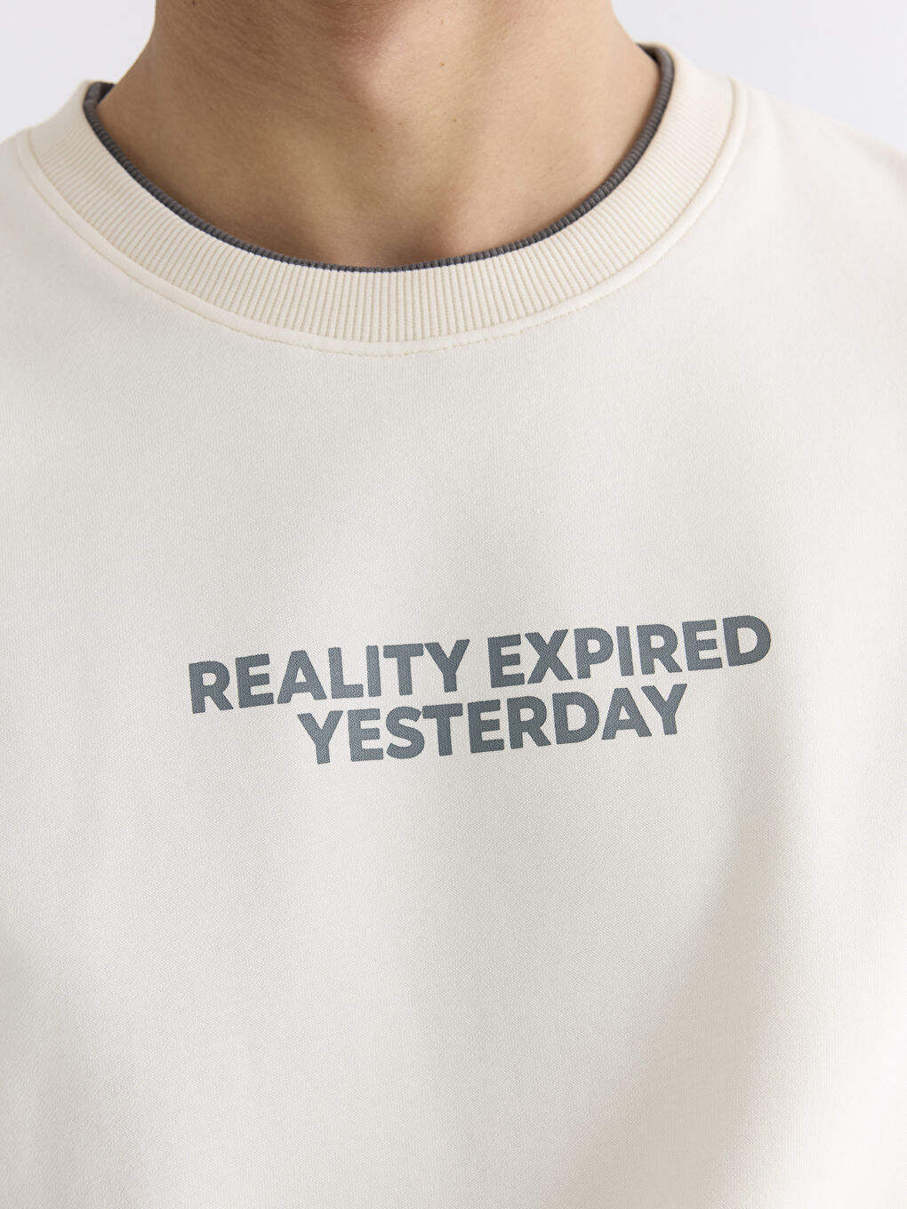 Crew Neck Printed Men's Thick Sweatshirt-2