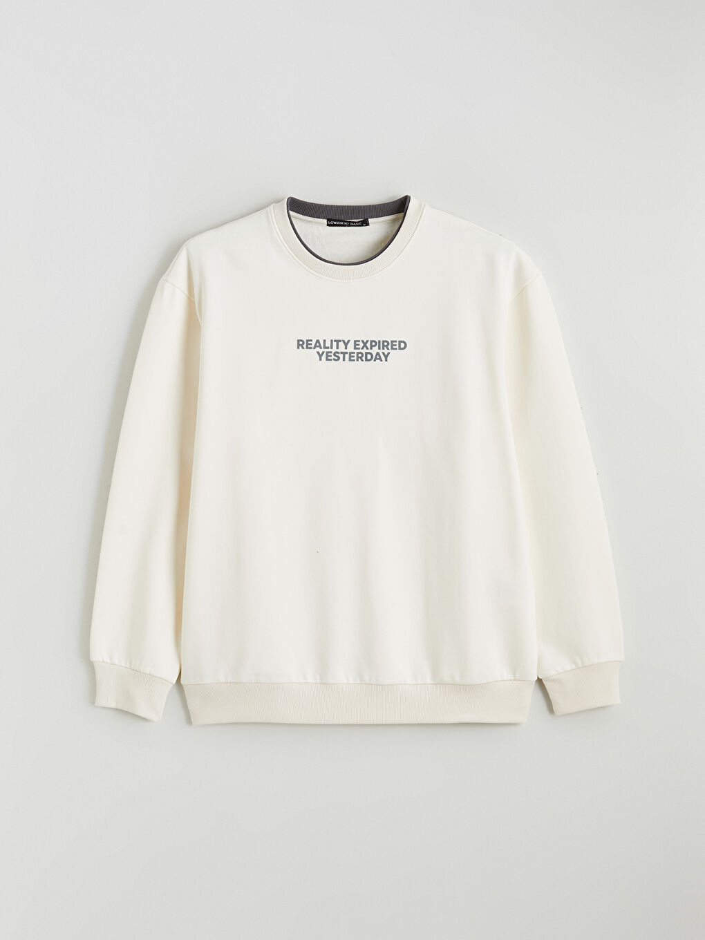 Crew Neck Printed Men's Thick Sweatshirt-4