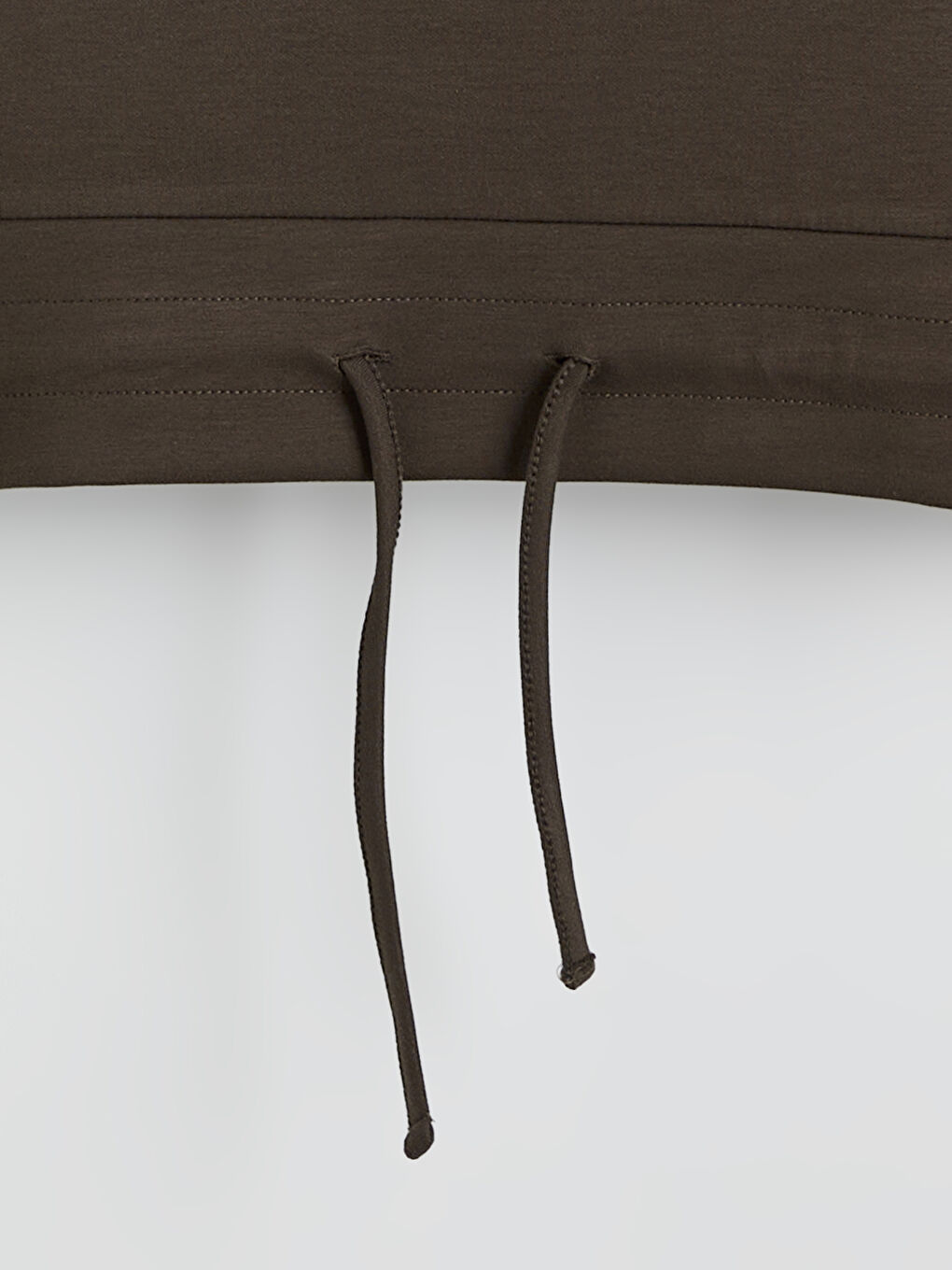 Kahverengi Polo Yaka Oversize Kadın Sweatshirt-5