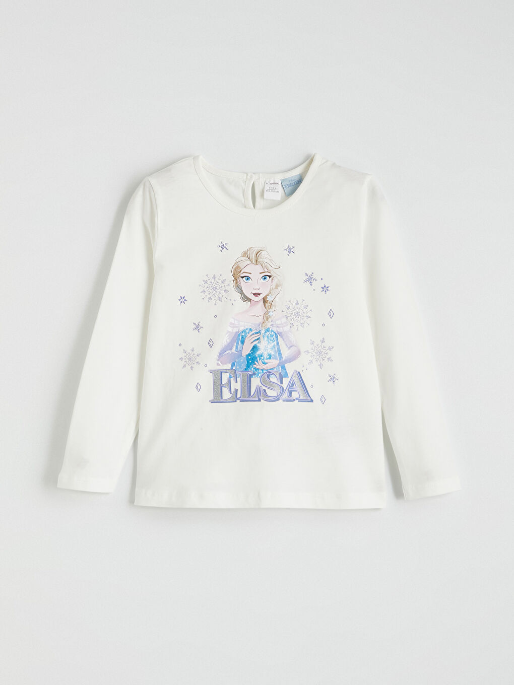 Ekru Elsa Baskılı Kız Çocuk Tişört ve Tütü Etek-1