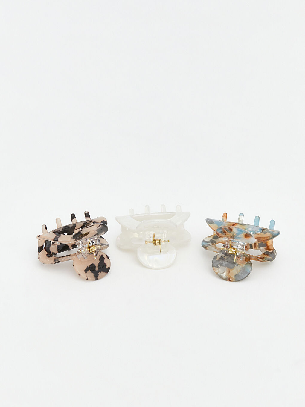 Karışık Desenli Kadın Mandal Toka Seti 3'lü-1