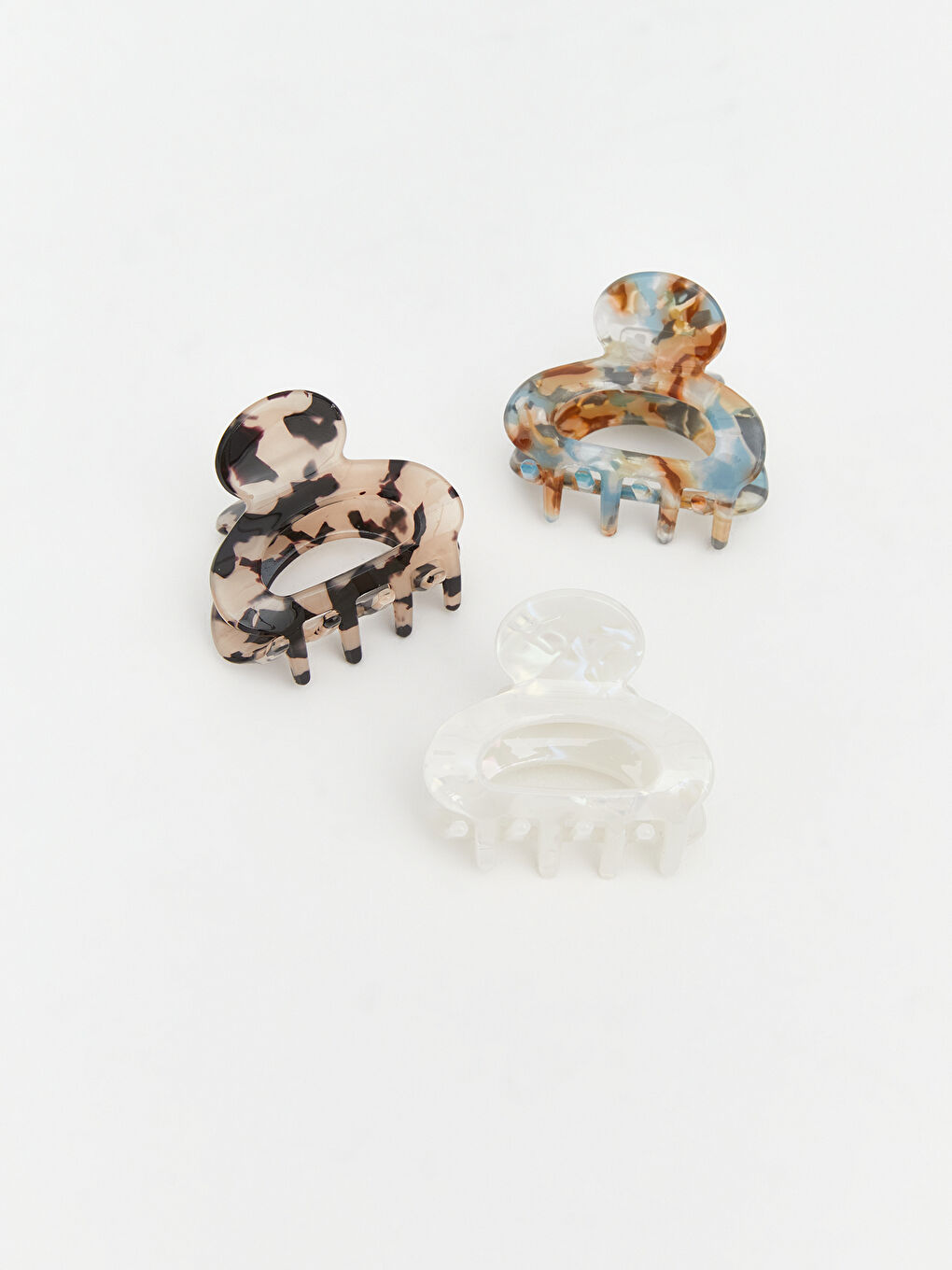 Karışık Desenli Kadın Mandal Toka Seti 3'lü-2