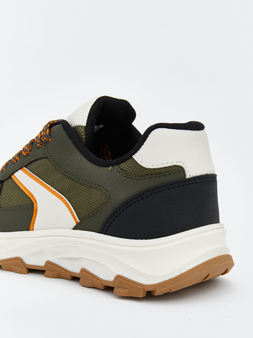 Haki Renk Bloklu Erkek Çocuk Spor Ayakkabı-4
