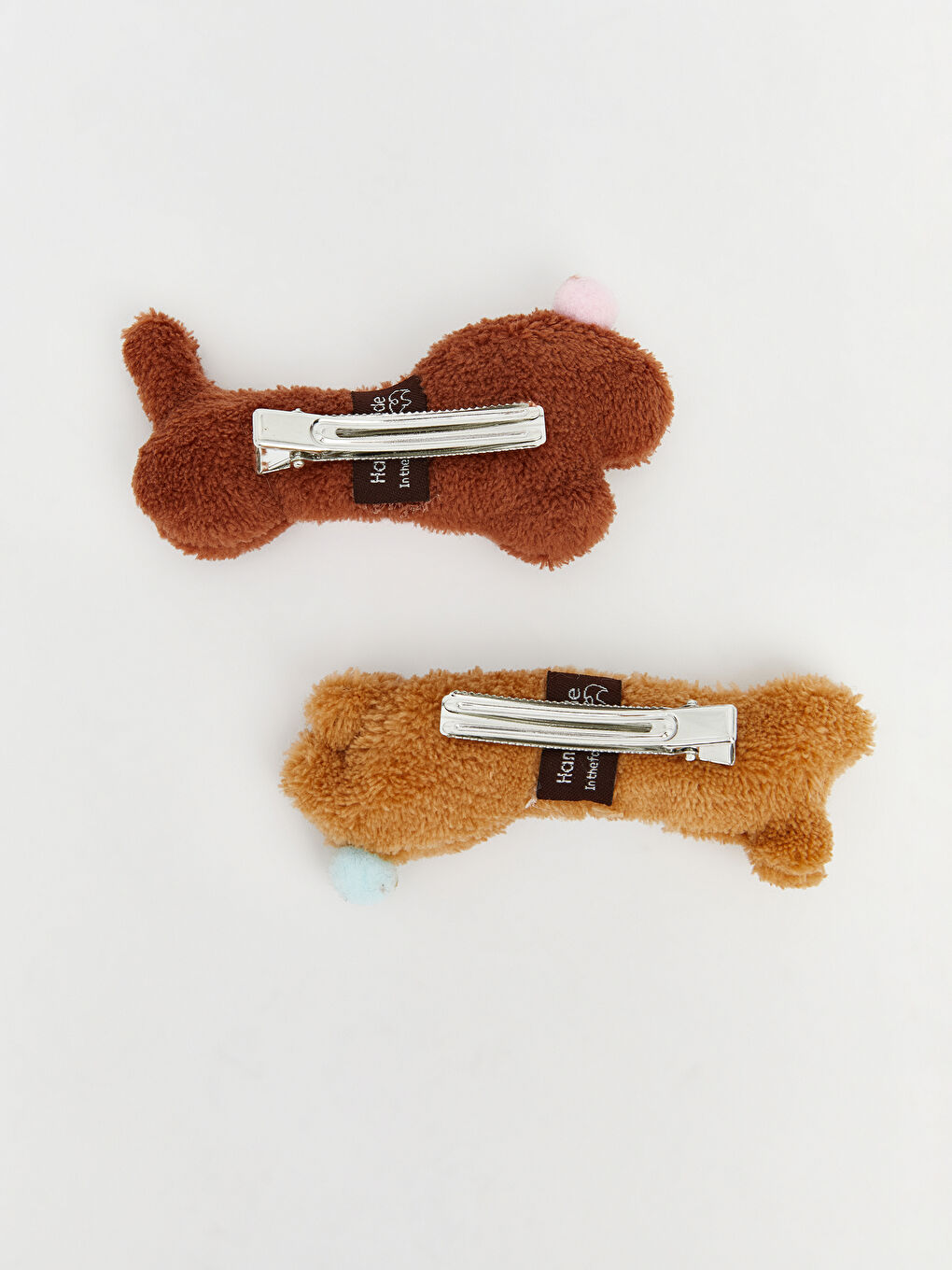 Karışık Hayvan Figürlü Pelüş Kız Çocuk Toka 2'li-2