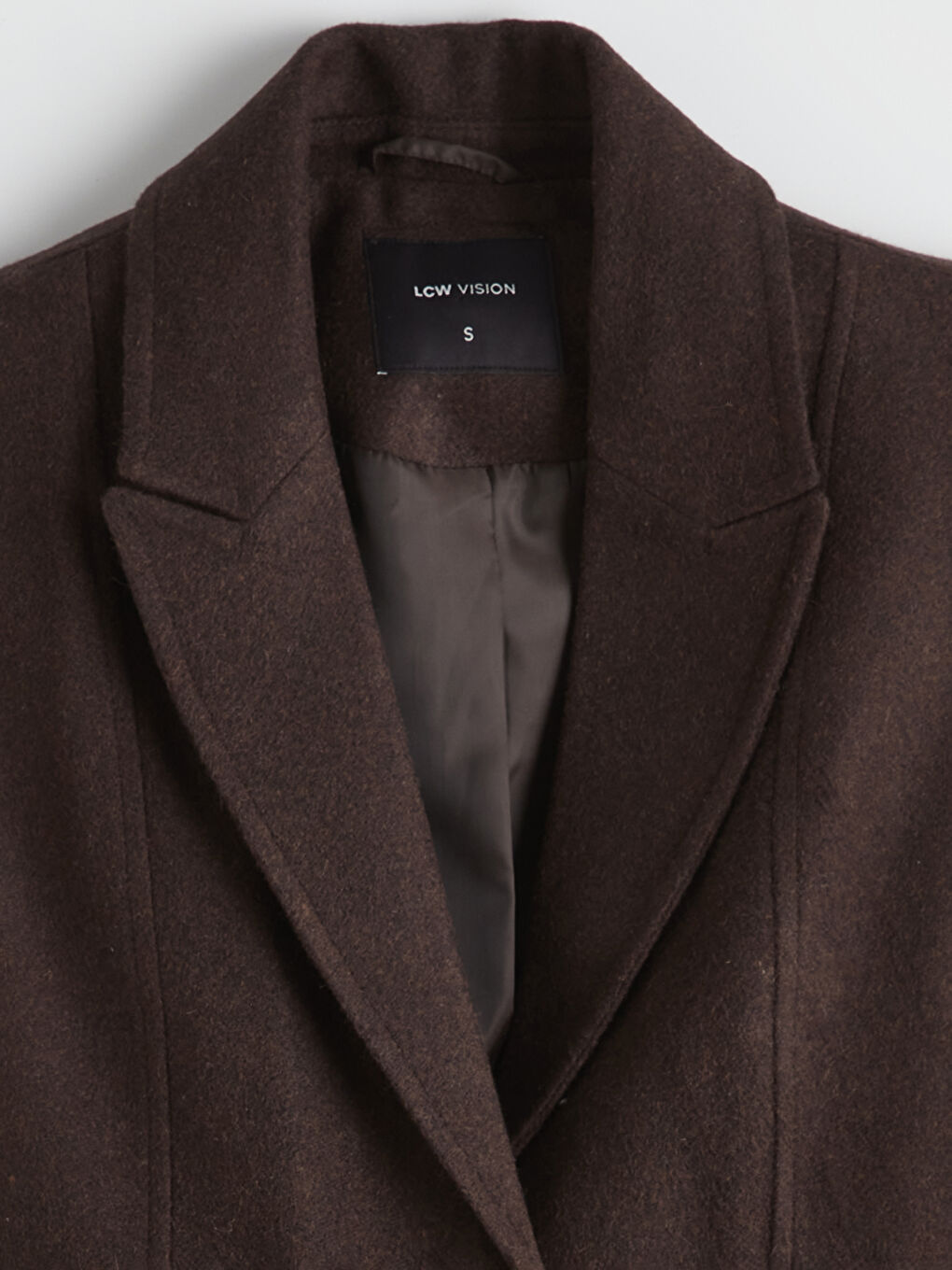 Kahverengi Kaşe Kadın Klasik Yelek-2