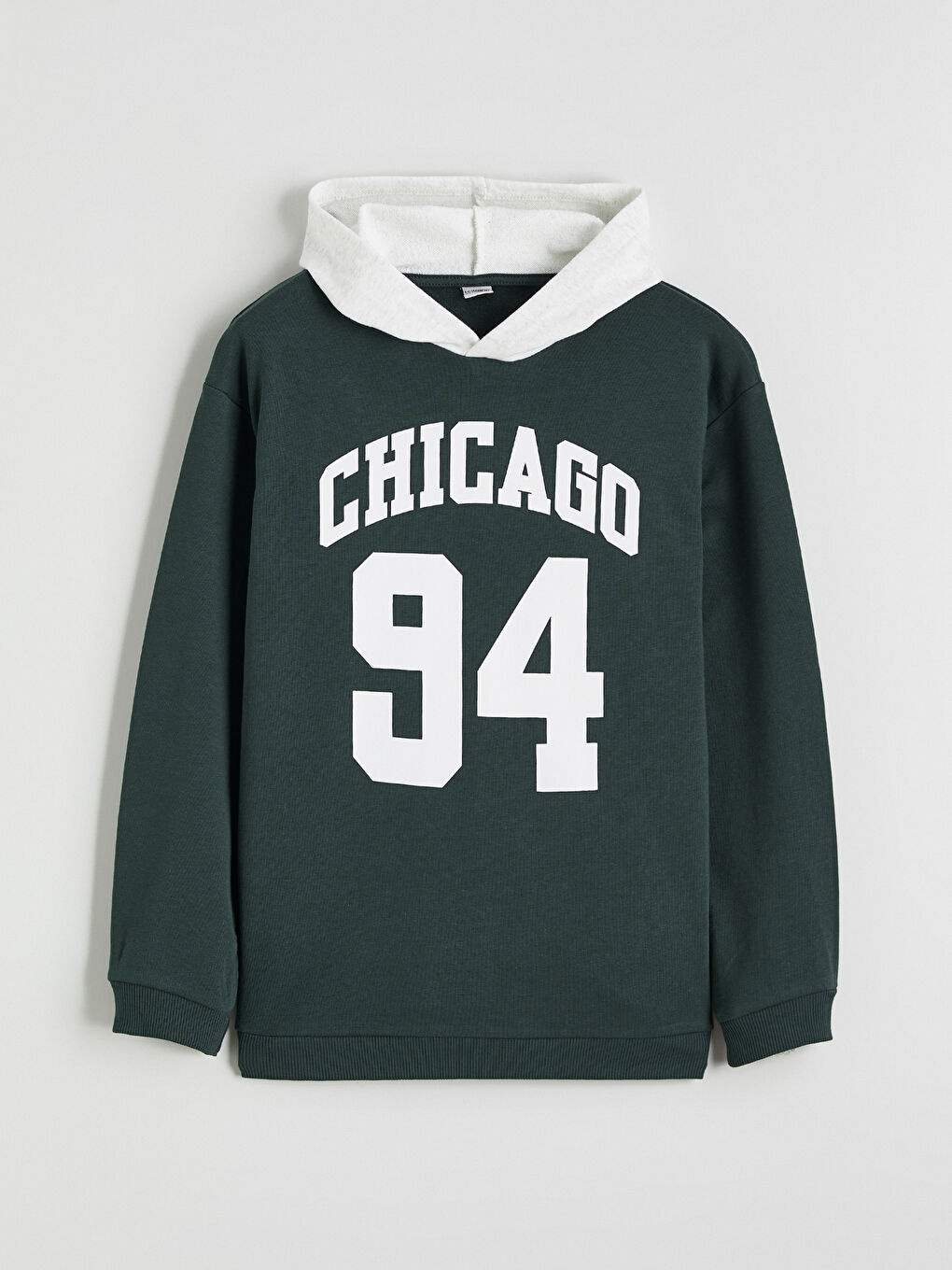 Yeşil Kapüşonlu Erkek Çocuk Sweatshirt