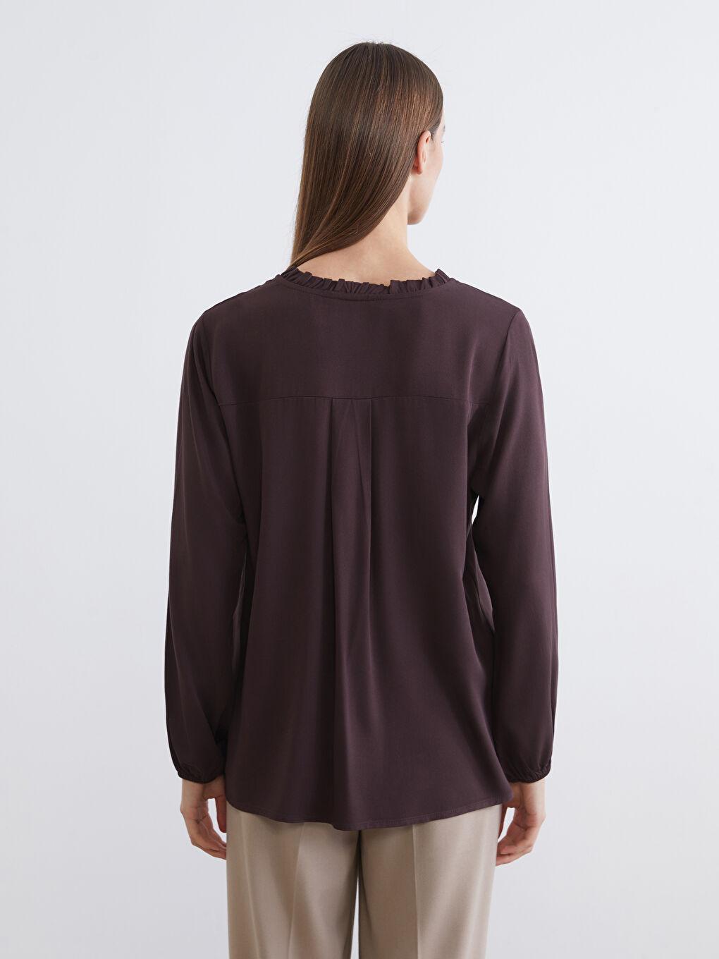 Notch Neck Blouse-3