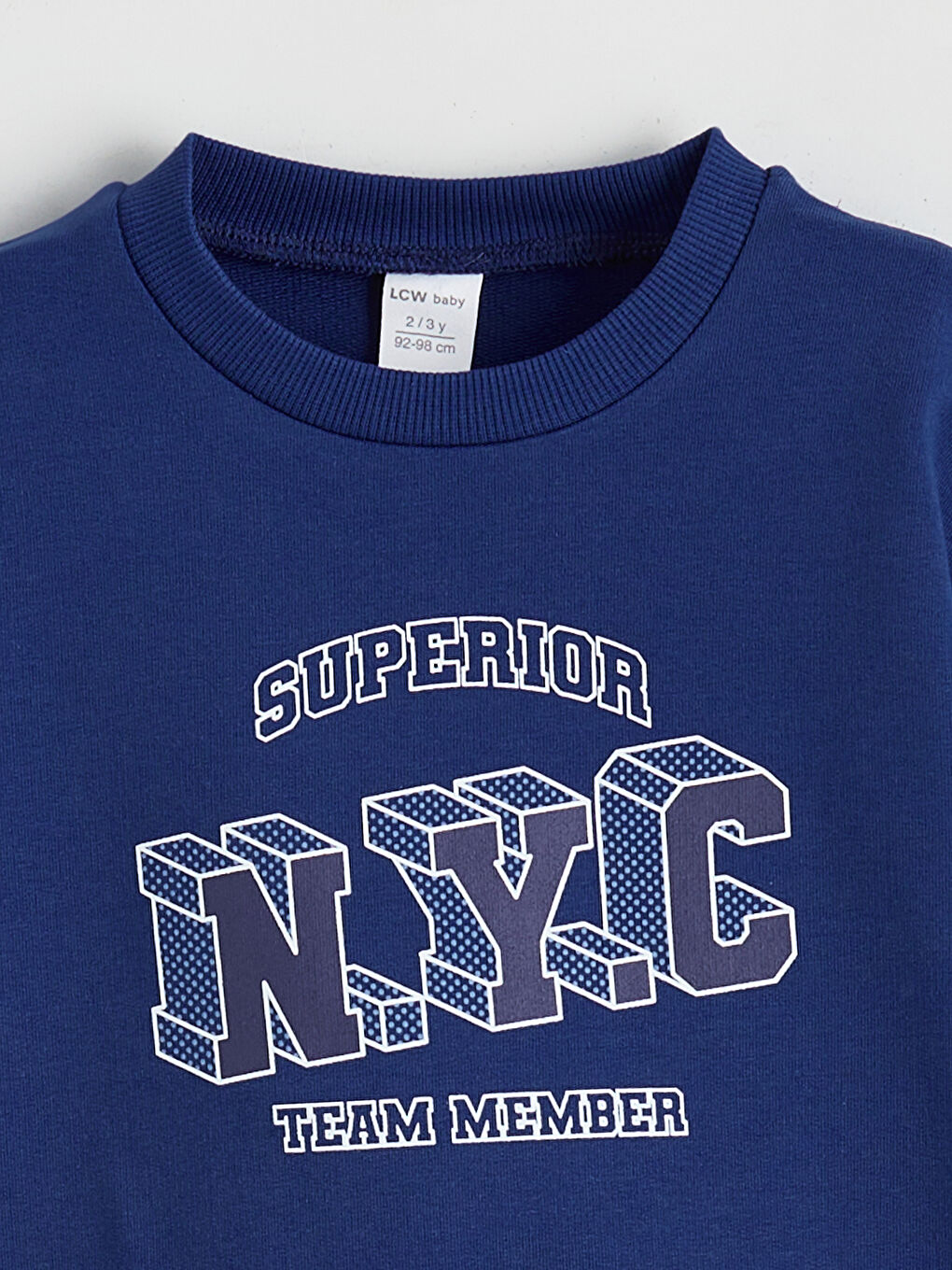 Mavi Bisiklet Yaka Erkek Bebek Sweatshirt-1