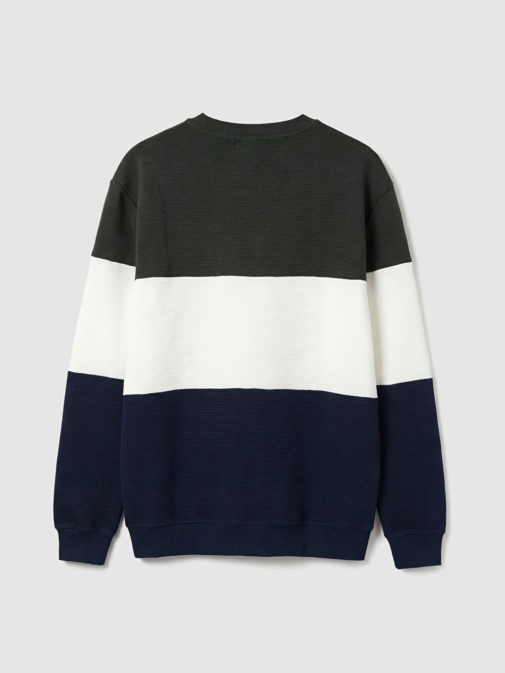 Crew Neck Color Block Men's Sweatshirt-1