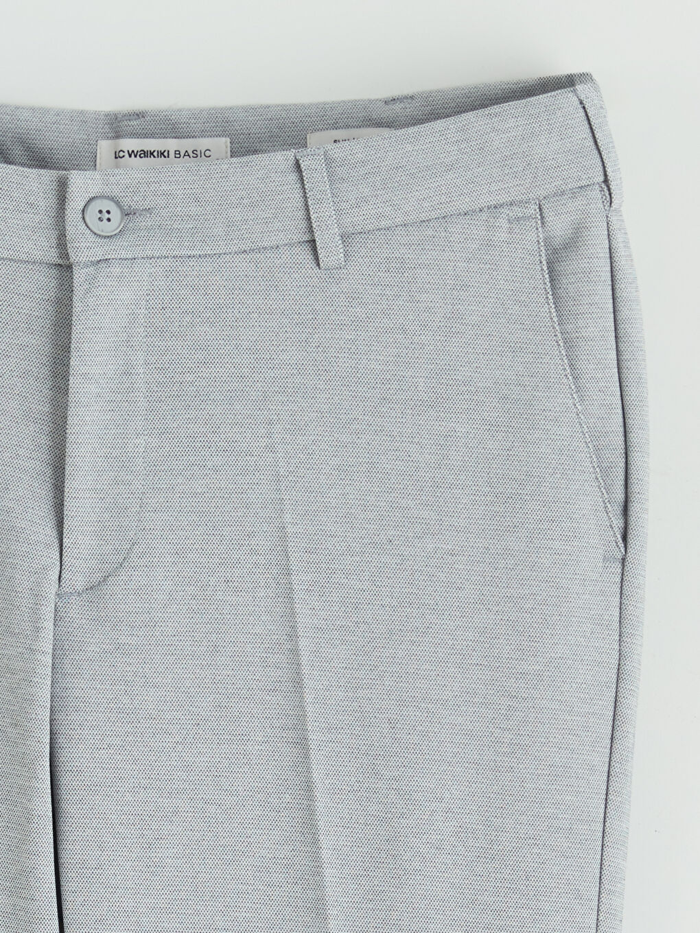 Gri Dar Kalıp Erkek Chino Pantolon-5