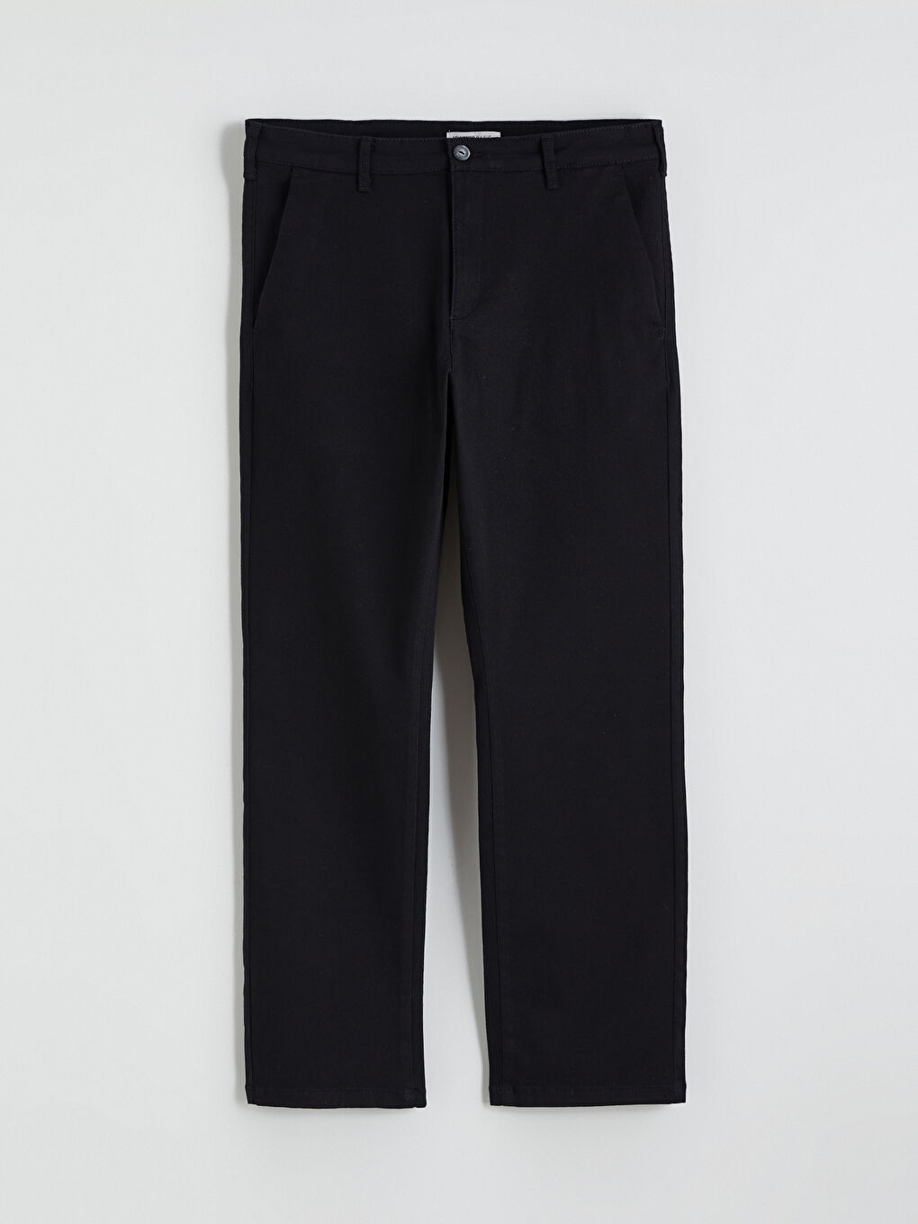 Siyah Standart Kalıp Erkek Chino Pantolon-4