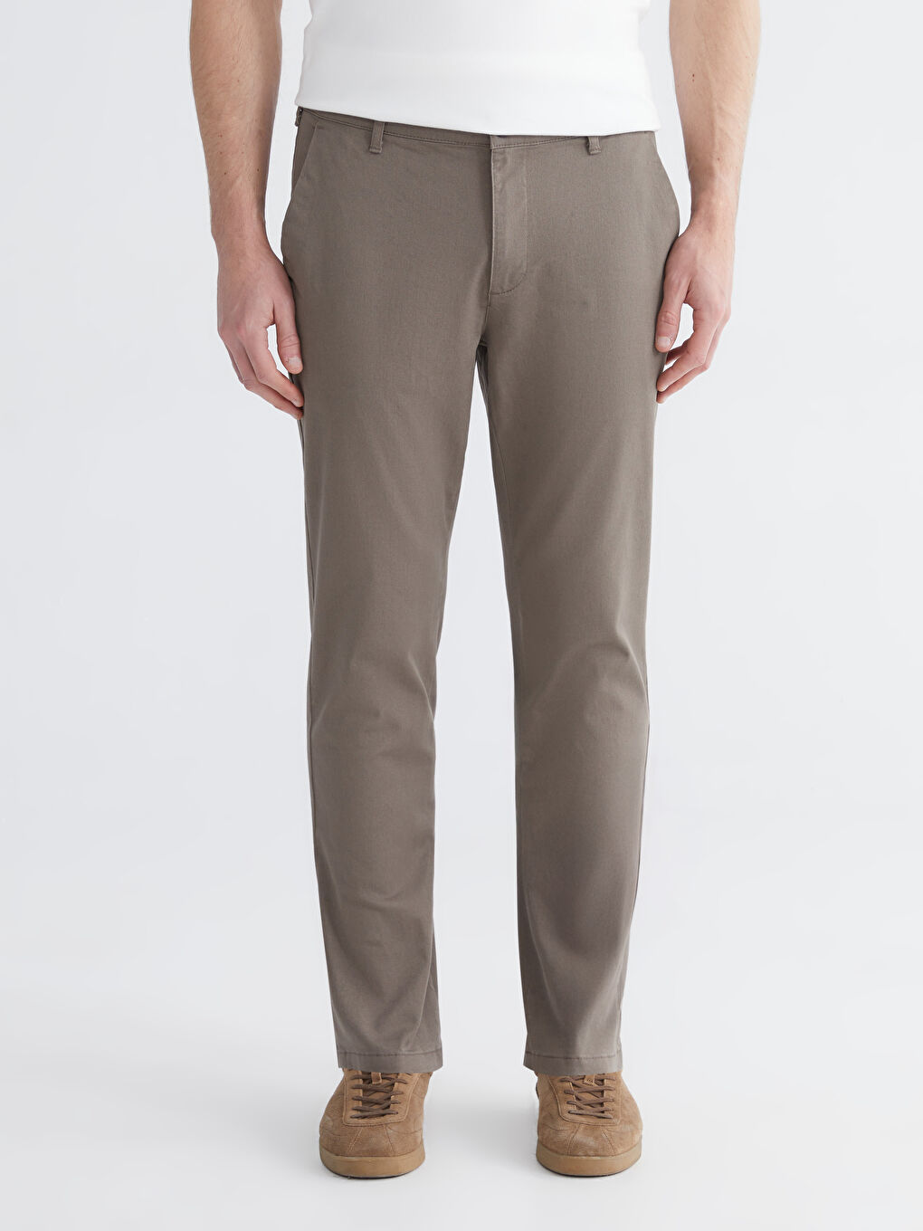 Kahverengi Standart Kalıp Erkek Chino Pantolon-1
