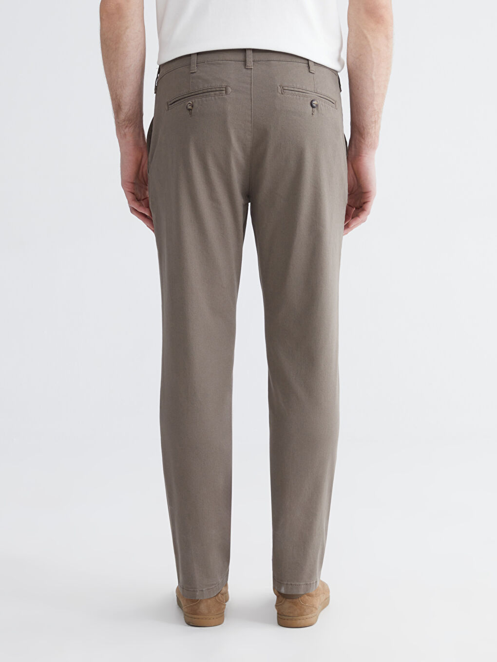 Kahverengi Standart Kalıp Erkek Chino Pantolon-3