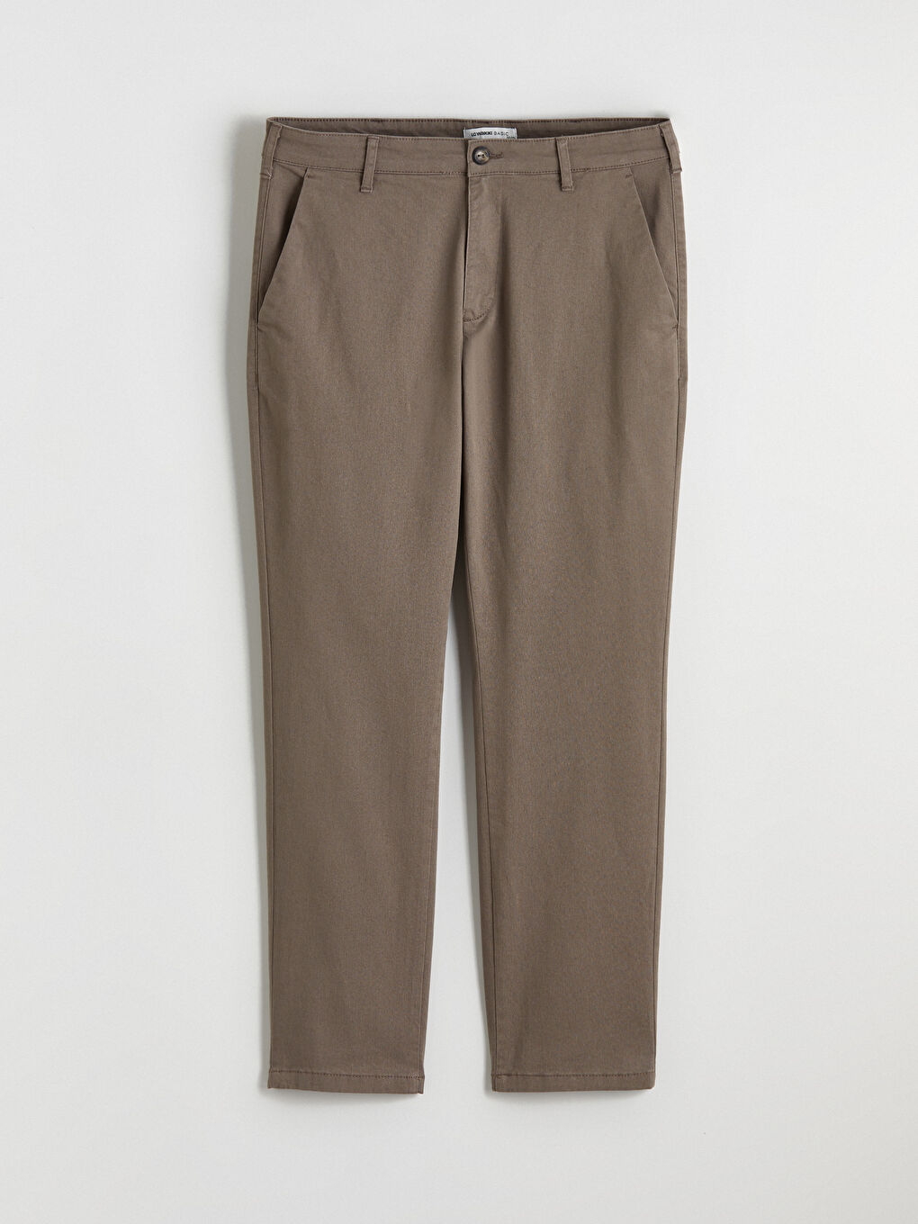 Kahverengi Standart Kalıp Erkek Chino Pantolon-4