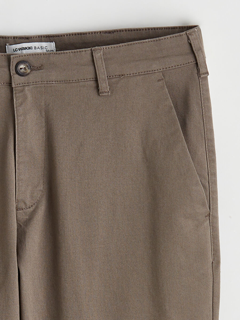 Kahverengi Standart Kalıp Erkek Chino Pantolon-5