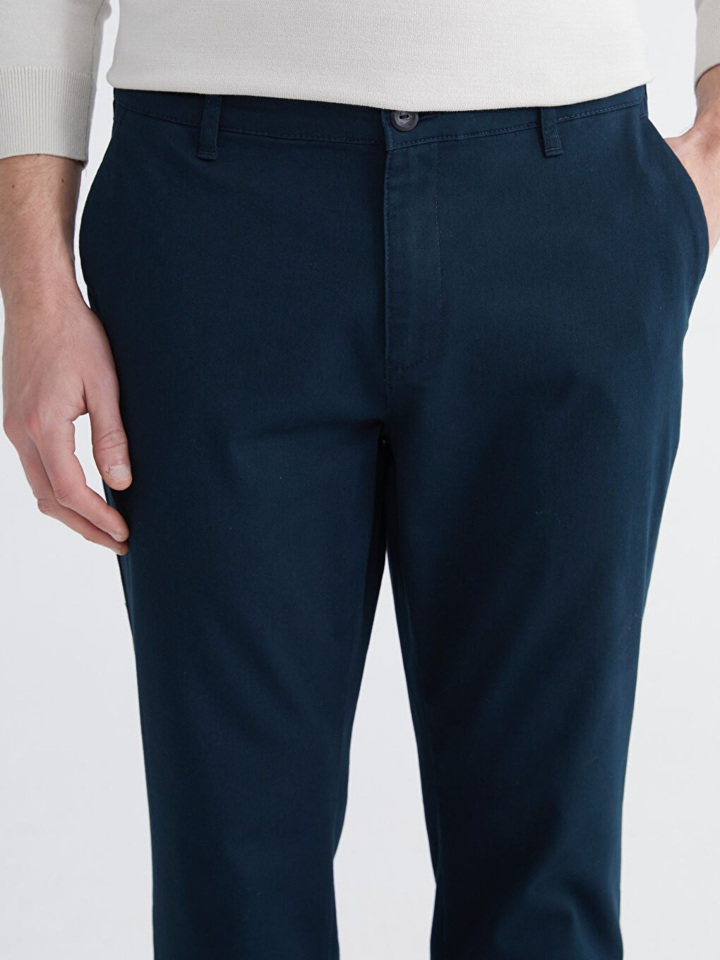 Lacivert Standart Kalıp Erkek Chino Pantolon-2
