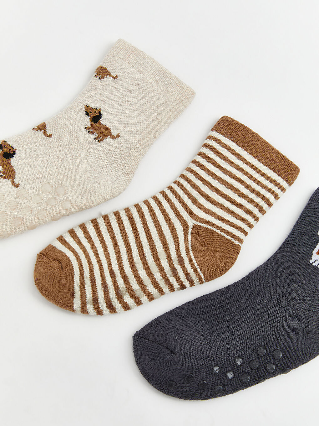 Set of Three Patterned Ankle Socks for Baby Boys-1