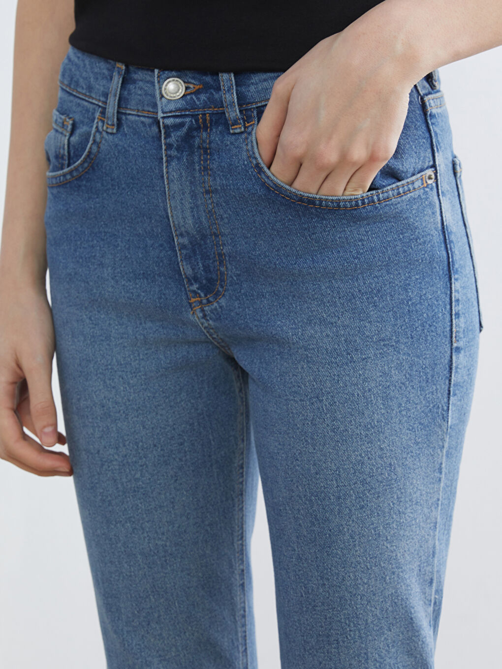 İndigo Slim Fit Kadın Jean Pantolon-2