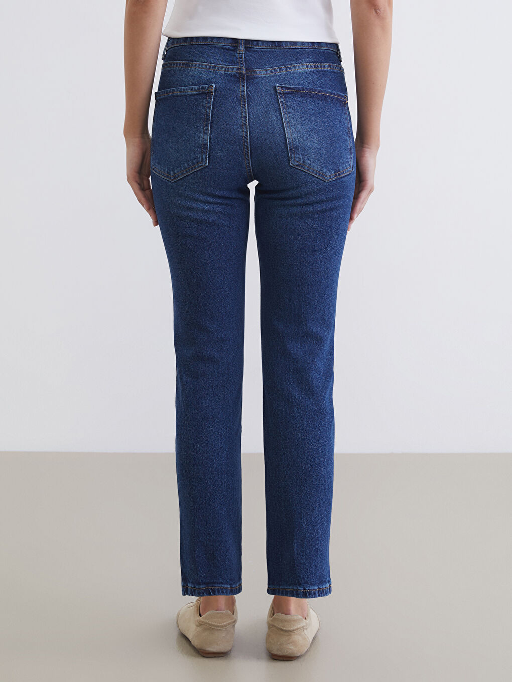 İndigo Slim Fit Kadın Jean Pantolon-3