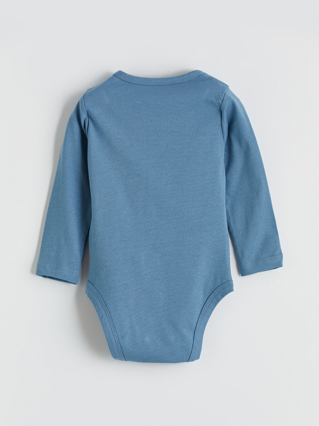 Mavi Baskılı Erkek Bebek Çıtçıtlı Body-2