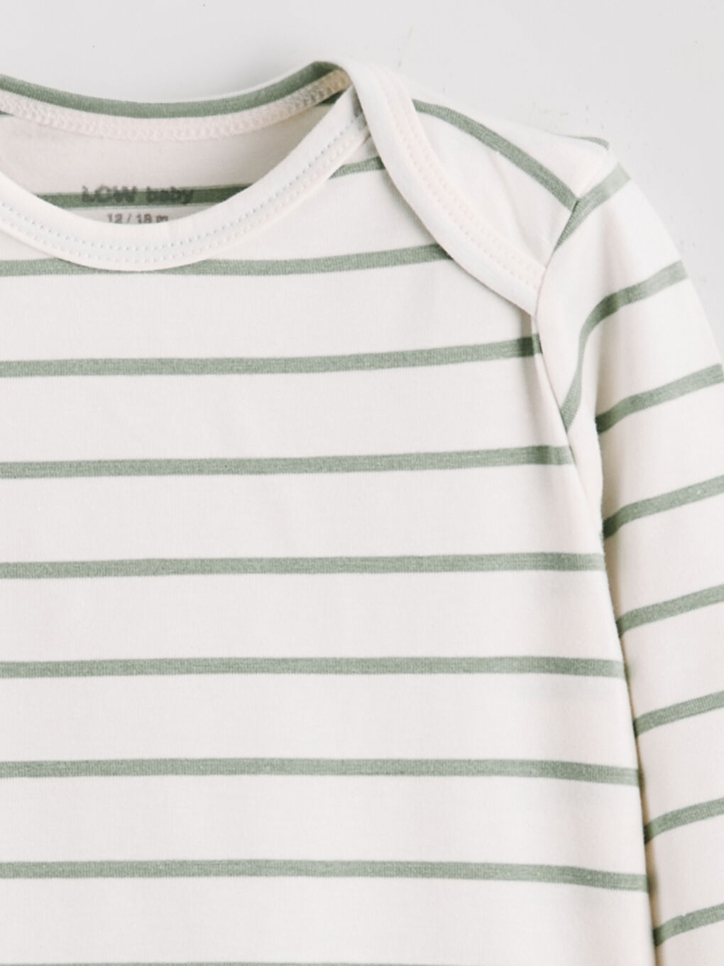 Ekru Baskılı Erkek Bebek Çıtçıtlı Body-1