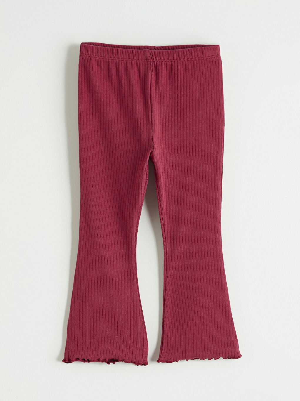 Pembe Beli Lastikli Kız Bebek Tayt Pantolon 2'li-1