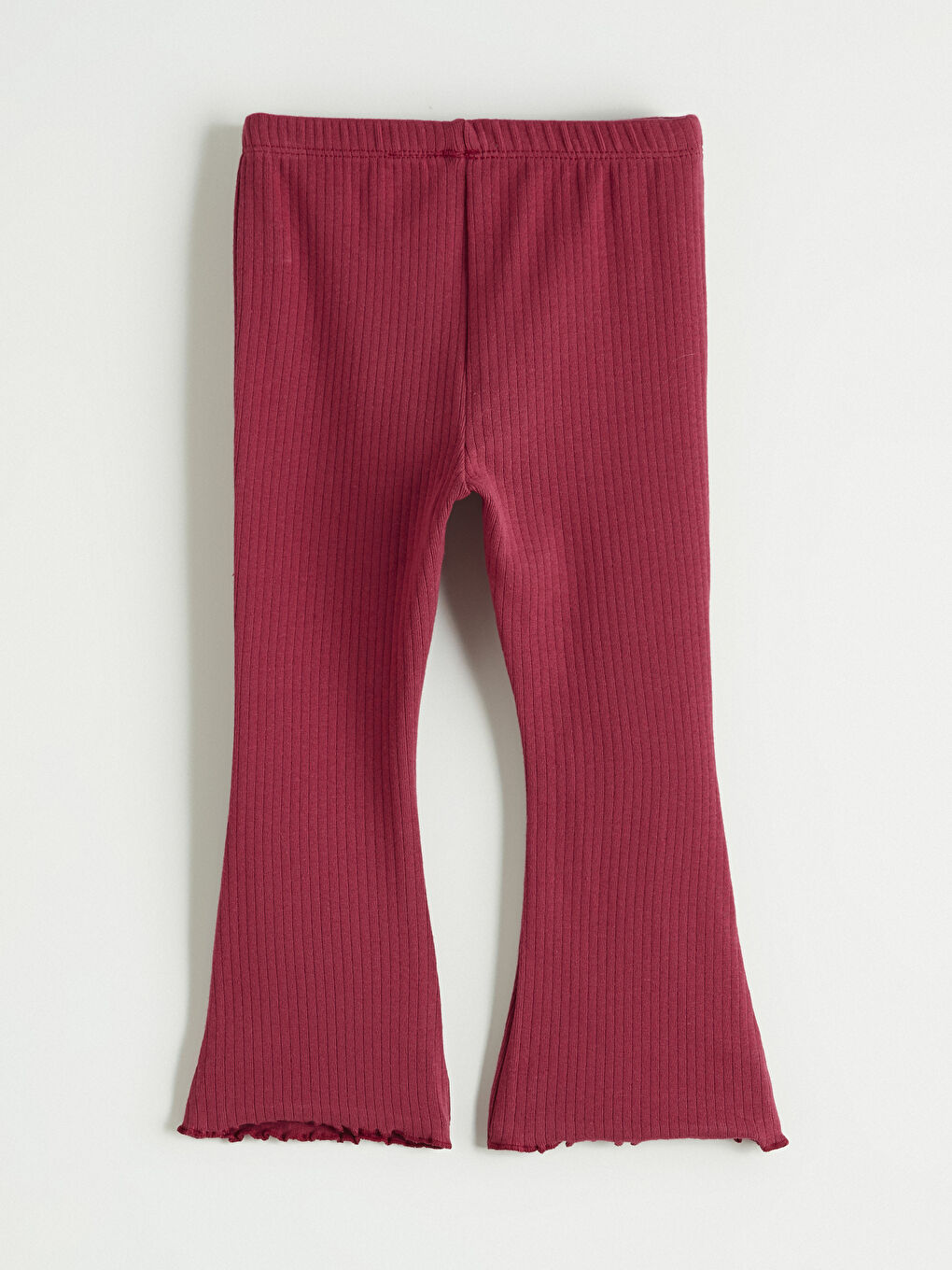 Pembe Beli Lastikli Kız Bebek Tayt Pantolon 2'li-3