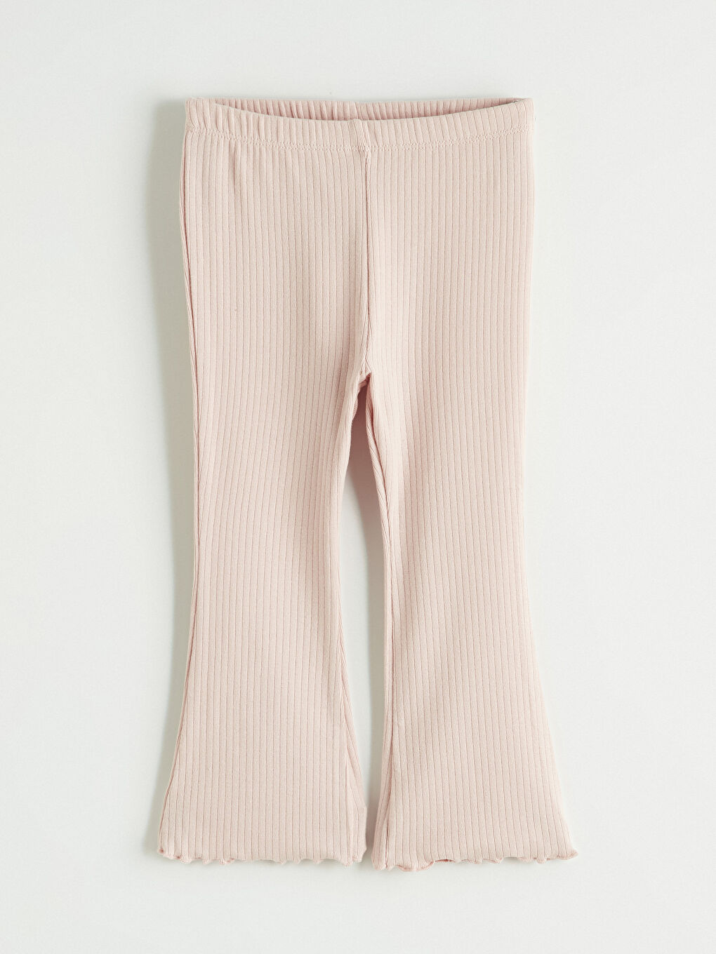 Pembe Beli Lastikli Kız Bebek Tayt Pantolon 2'li-4