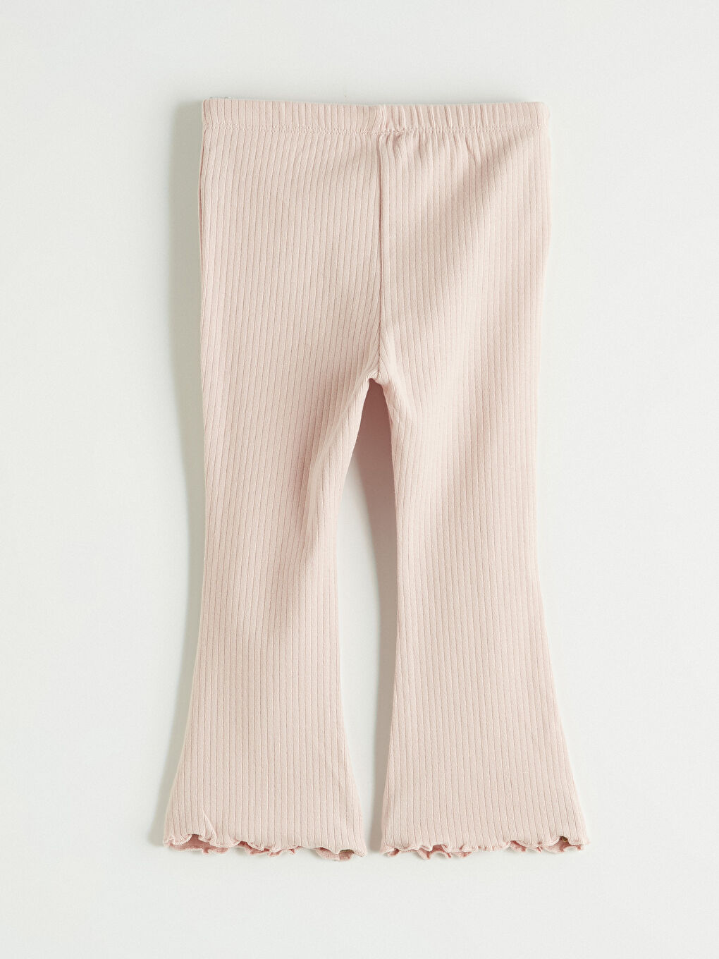 Pembe Beli Lastikli Kız Bebek Tayt Pantolon 2'li-6