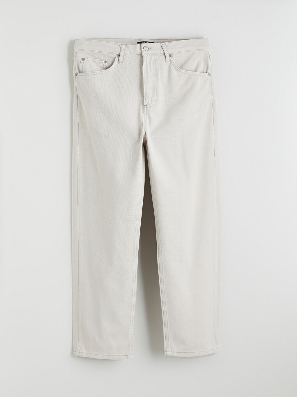 Gri Standart Kalıp Gabardin Erkek Pantolon-4