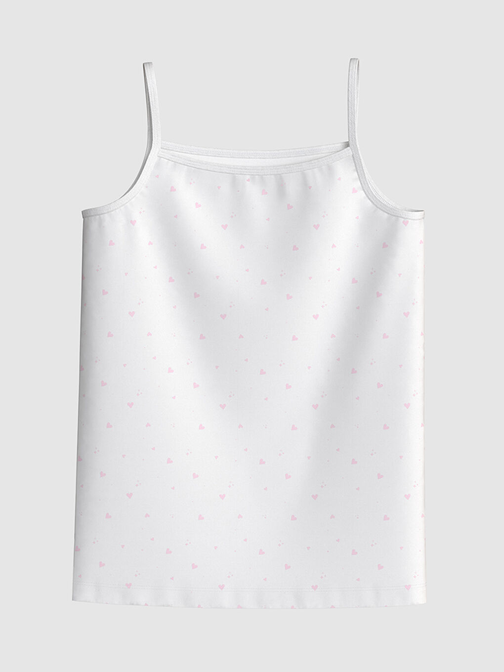 Ekru Baskılı Kız Çocuk Atlet 2'li-1