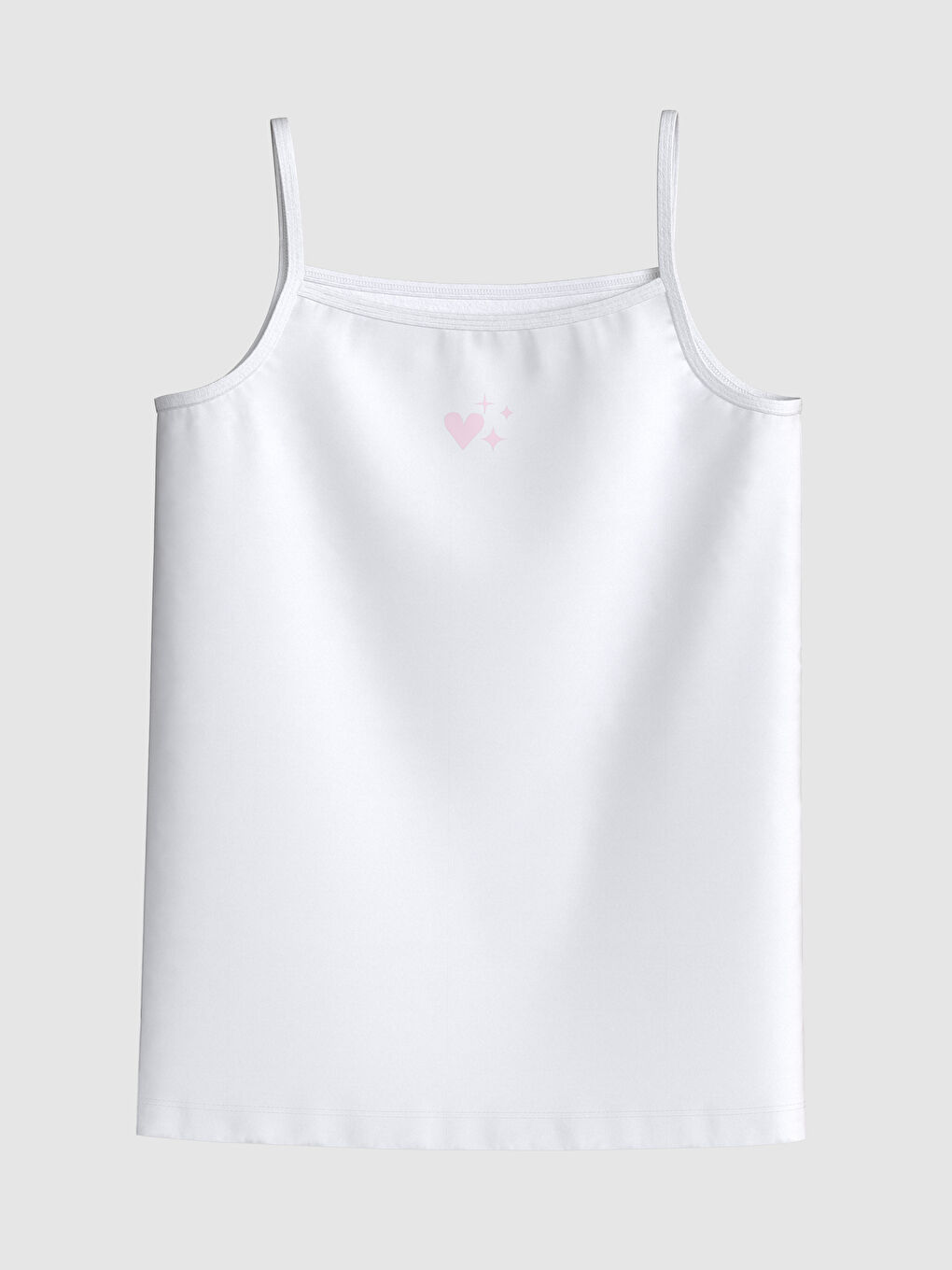 Ekru Baskılı Kız Çocuk Atlet 2'li-2