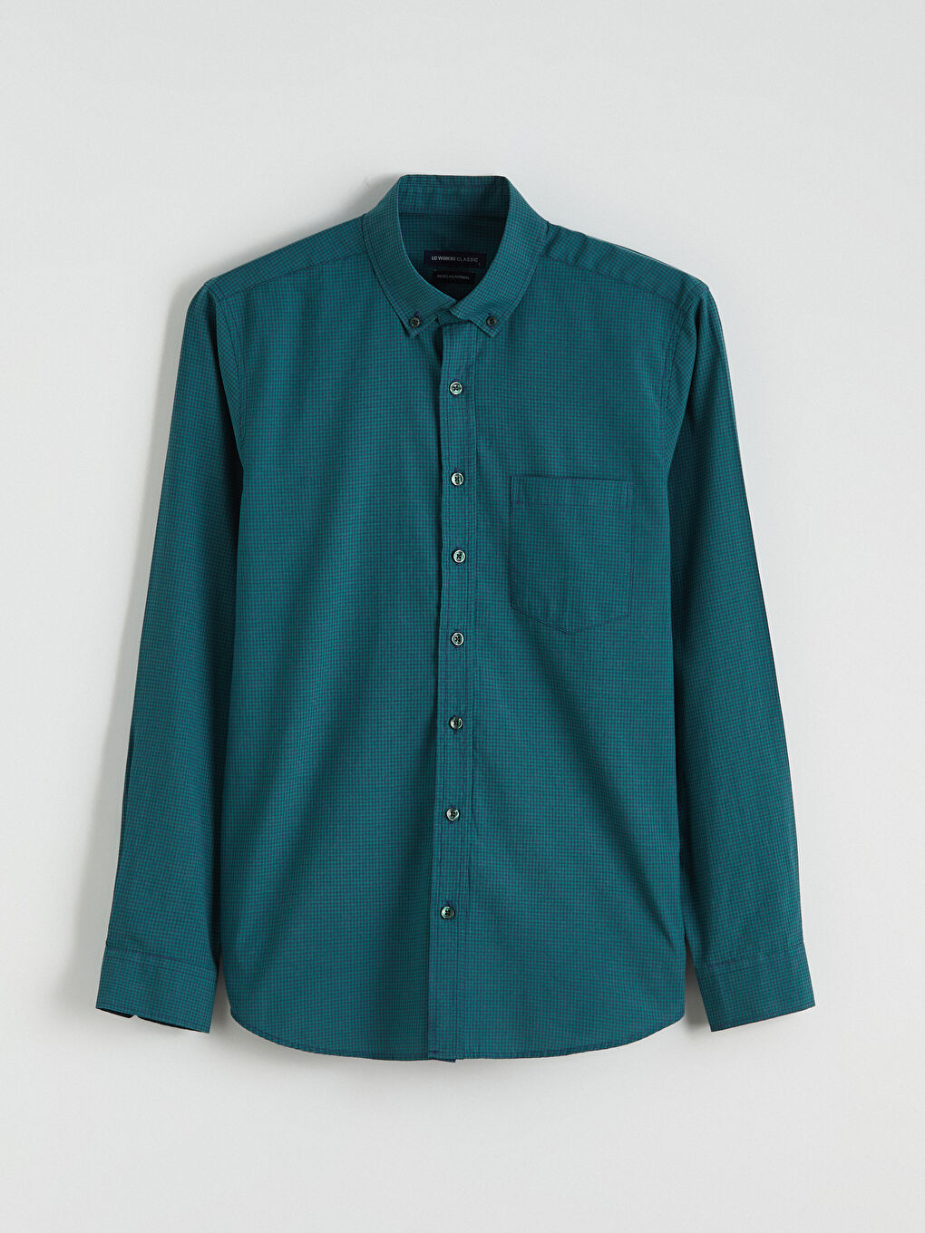 Regular Fit Plaid Poplin Men's Shirt-4