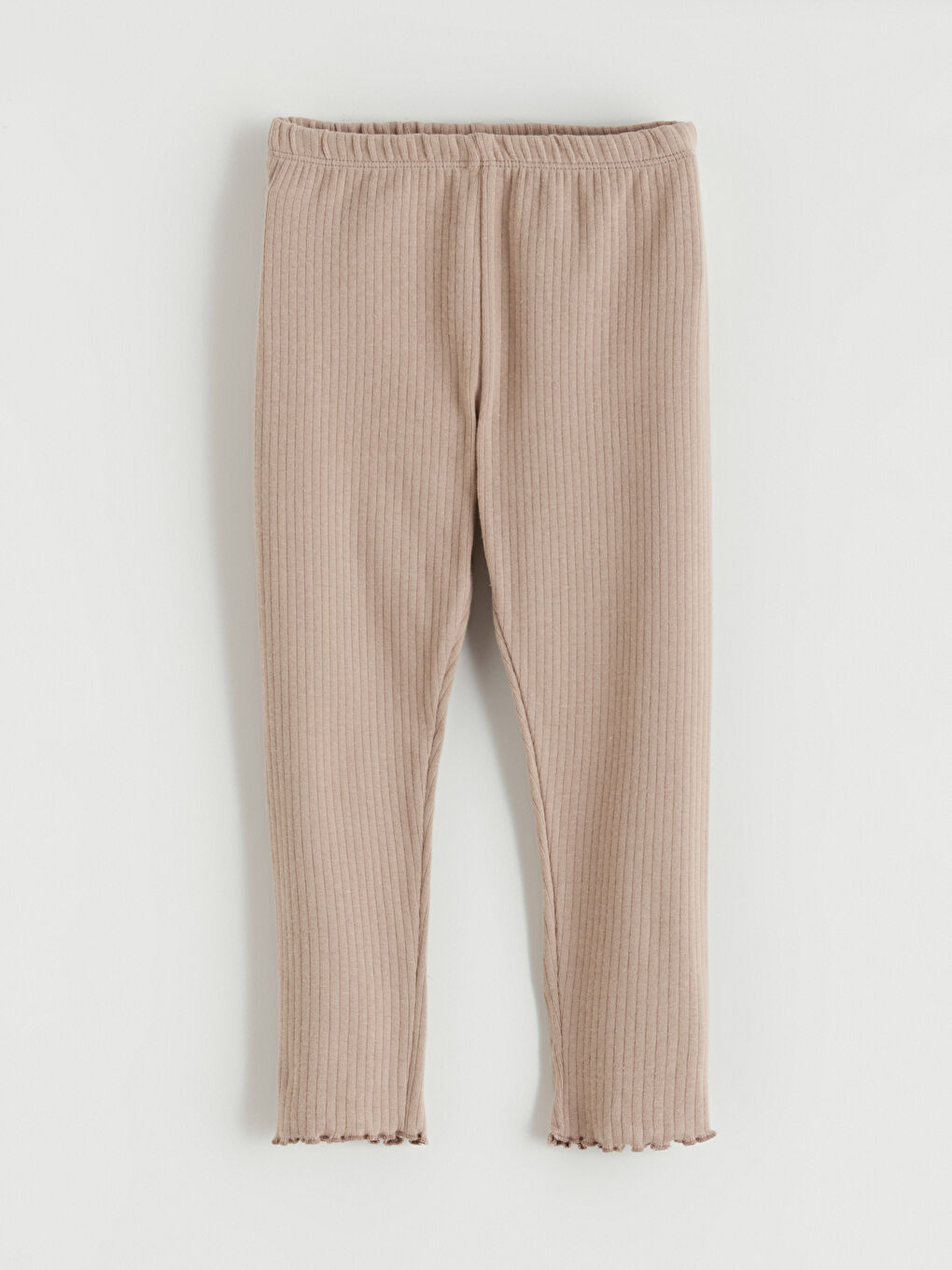 Kahverengi Slim Fit Kaşkorse Kız Bebek Jogger Eşofman Altı