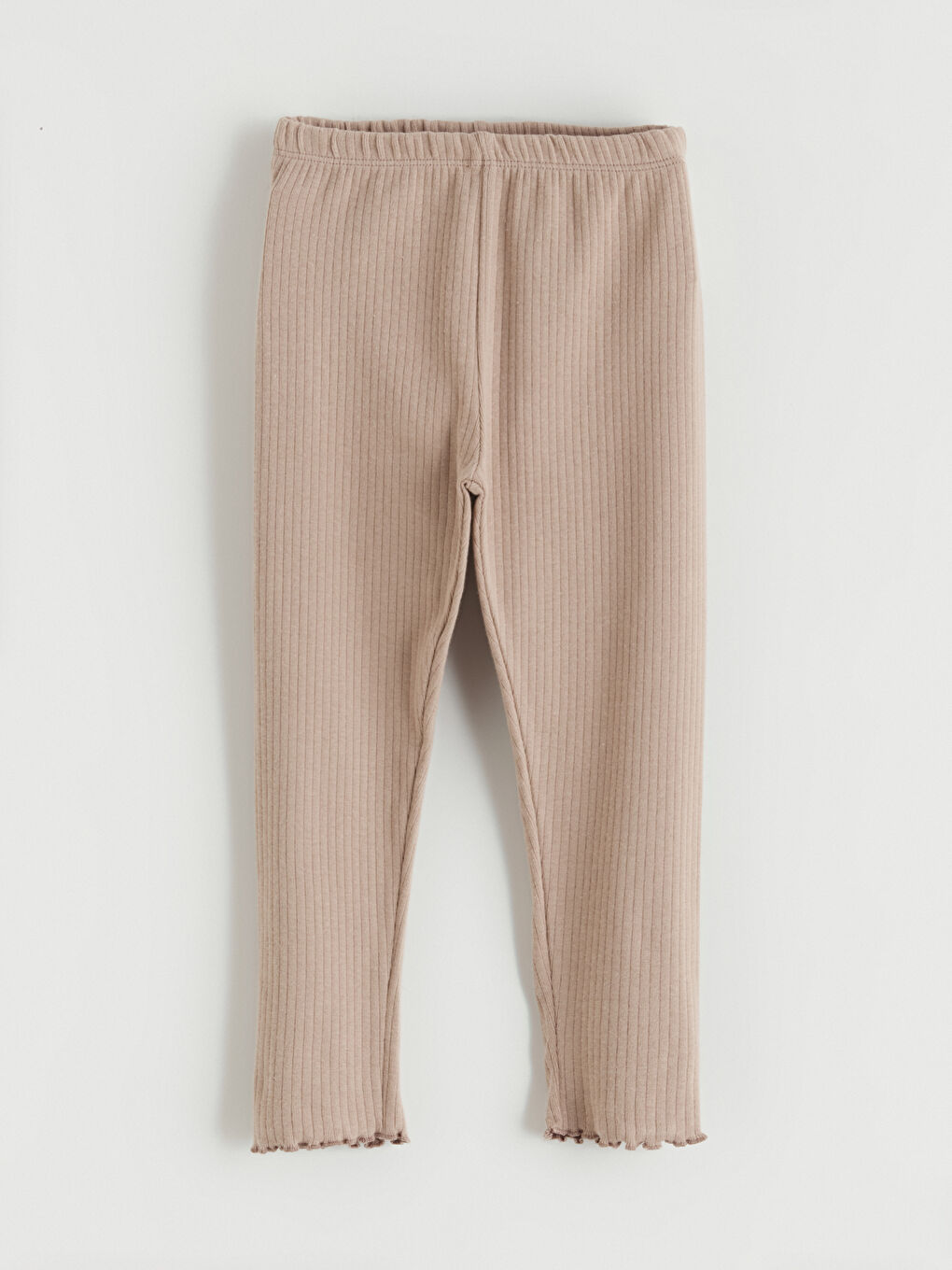 Kahverengi Slim Fit Kaşkorse Kız Bebek Jogger Eşofman Altı-2