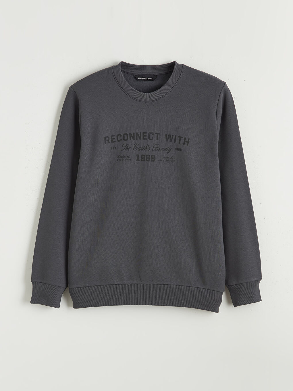 Mavi Bisiklet Yaka Erkek Kalın Sweatshirt-4