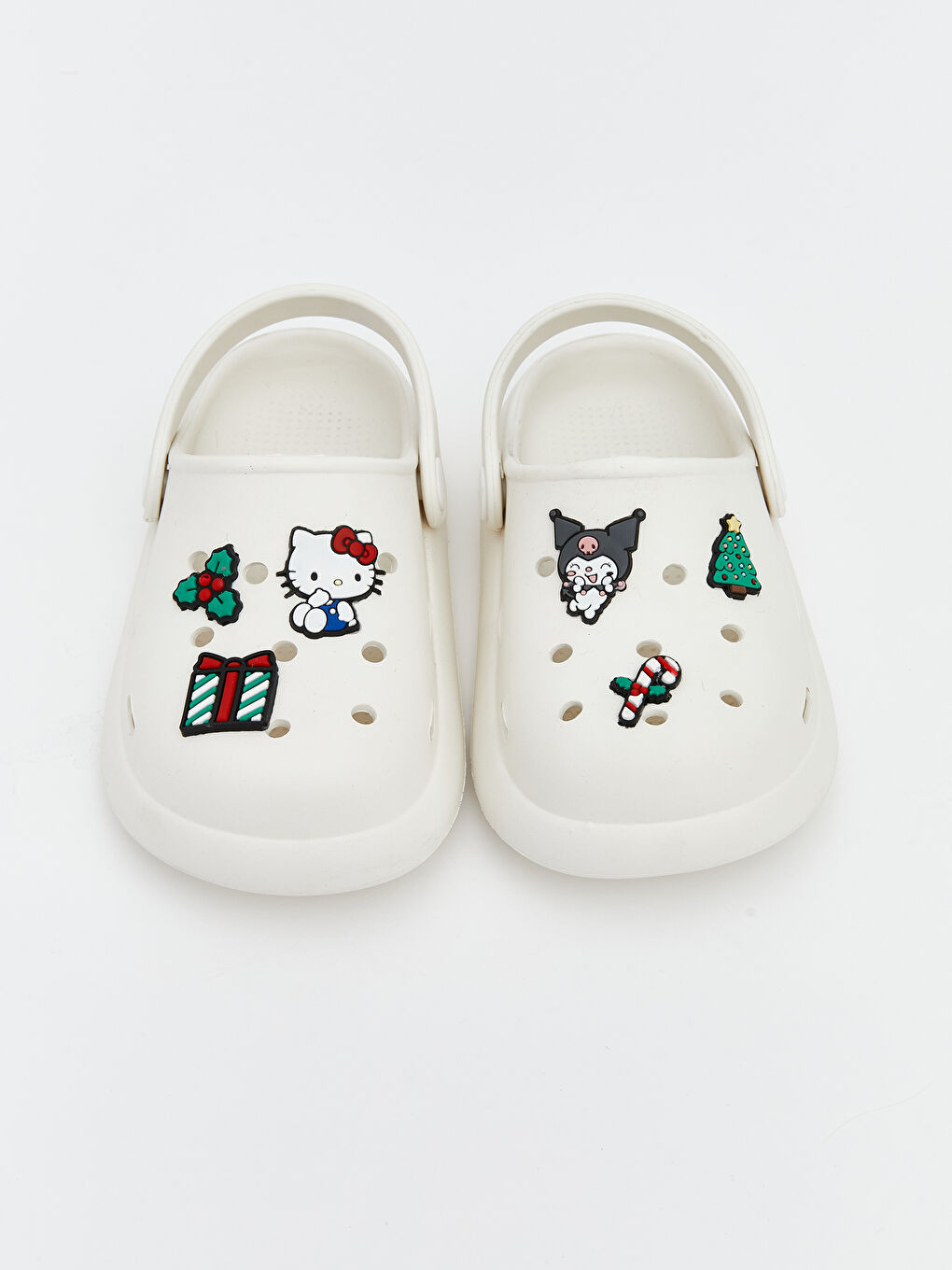 Ekru Hello Kitty Baskılı Kız Bebek Plaj Sandaleti-2