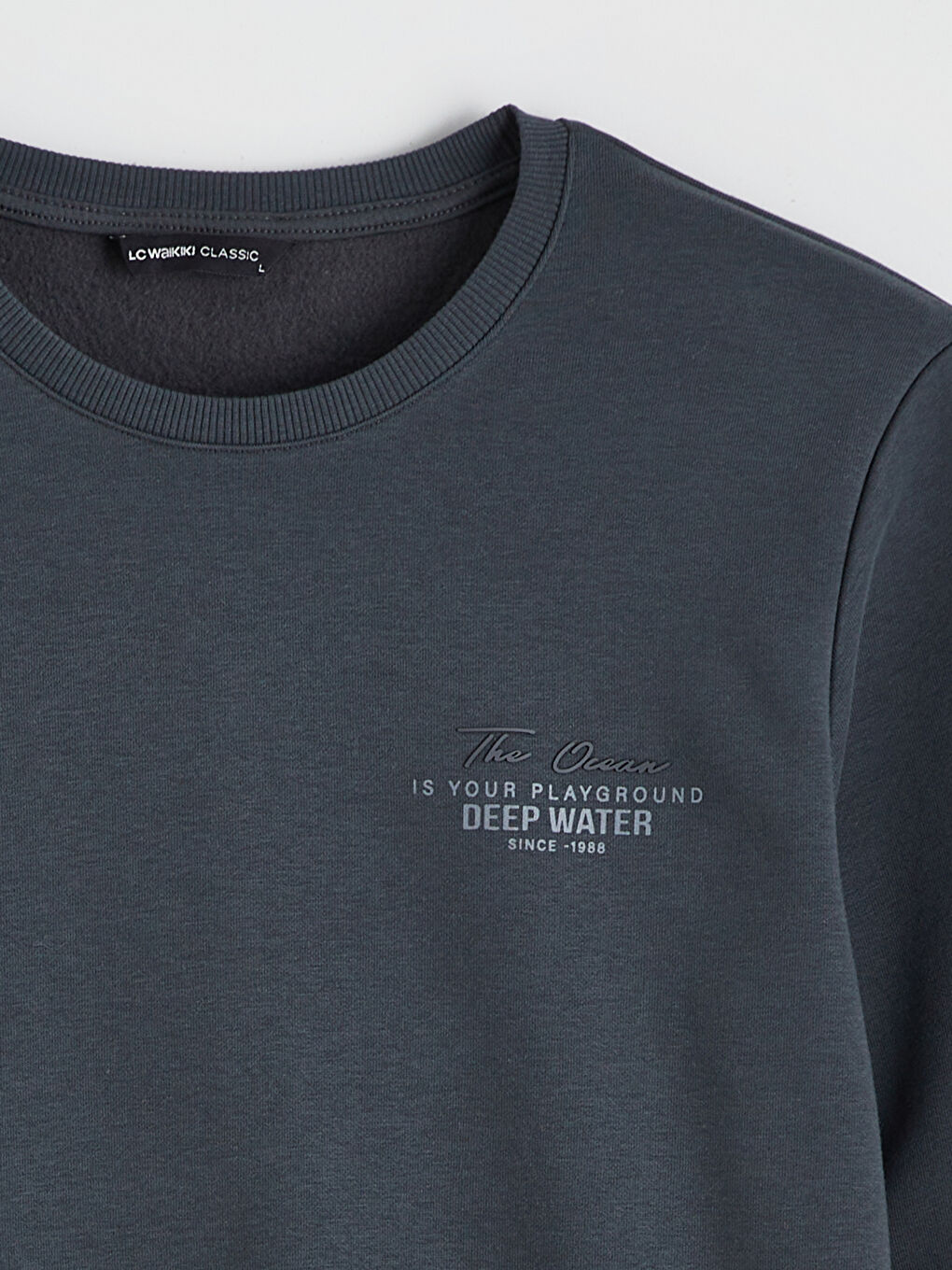 Crew Neck Men's Thick Sweatshirt-6