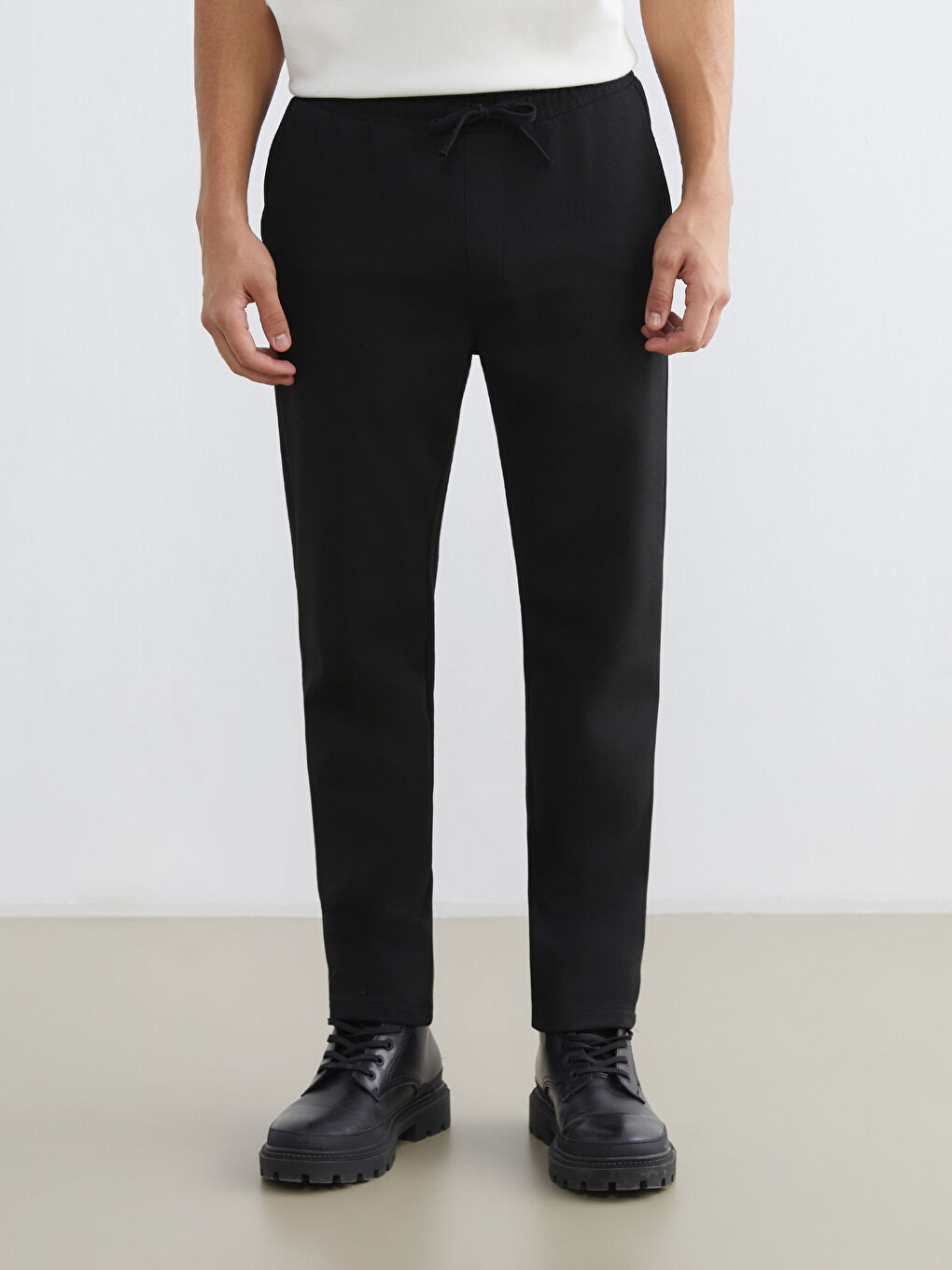 Siyah Slim Fit Erkek Pantolon-1